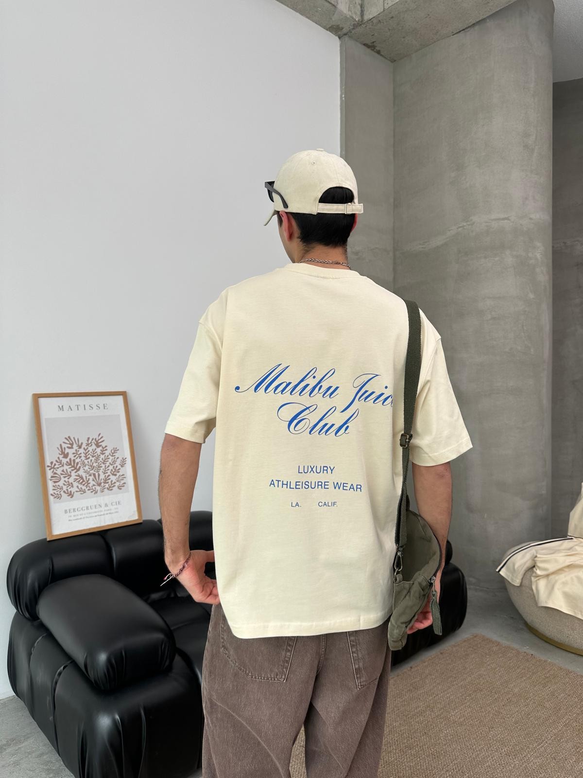 Malibu Juice Club Back Print Beigie T-Shirt