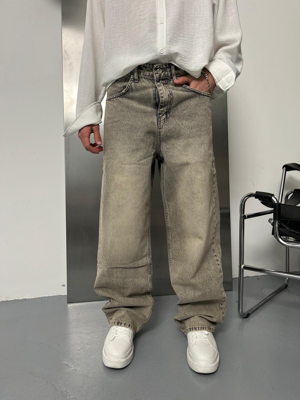 Brown Fresh Baggy Washed Pantolon