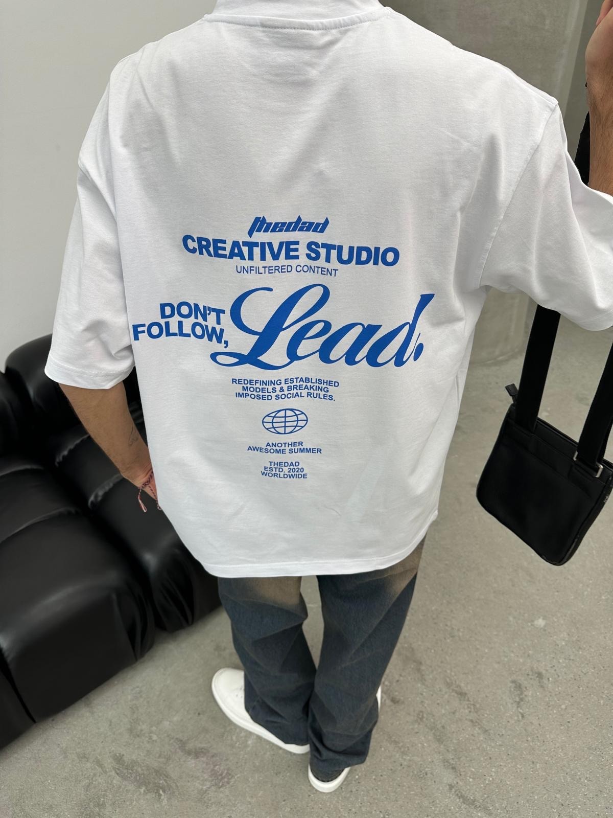 Creative Studio Back Print White T-Shirt 