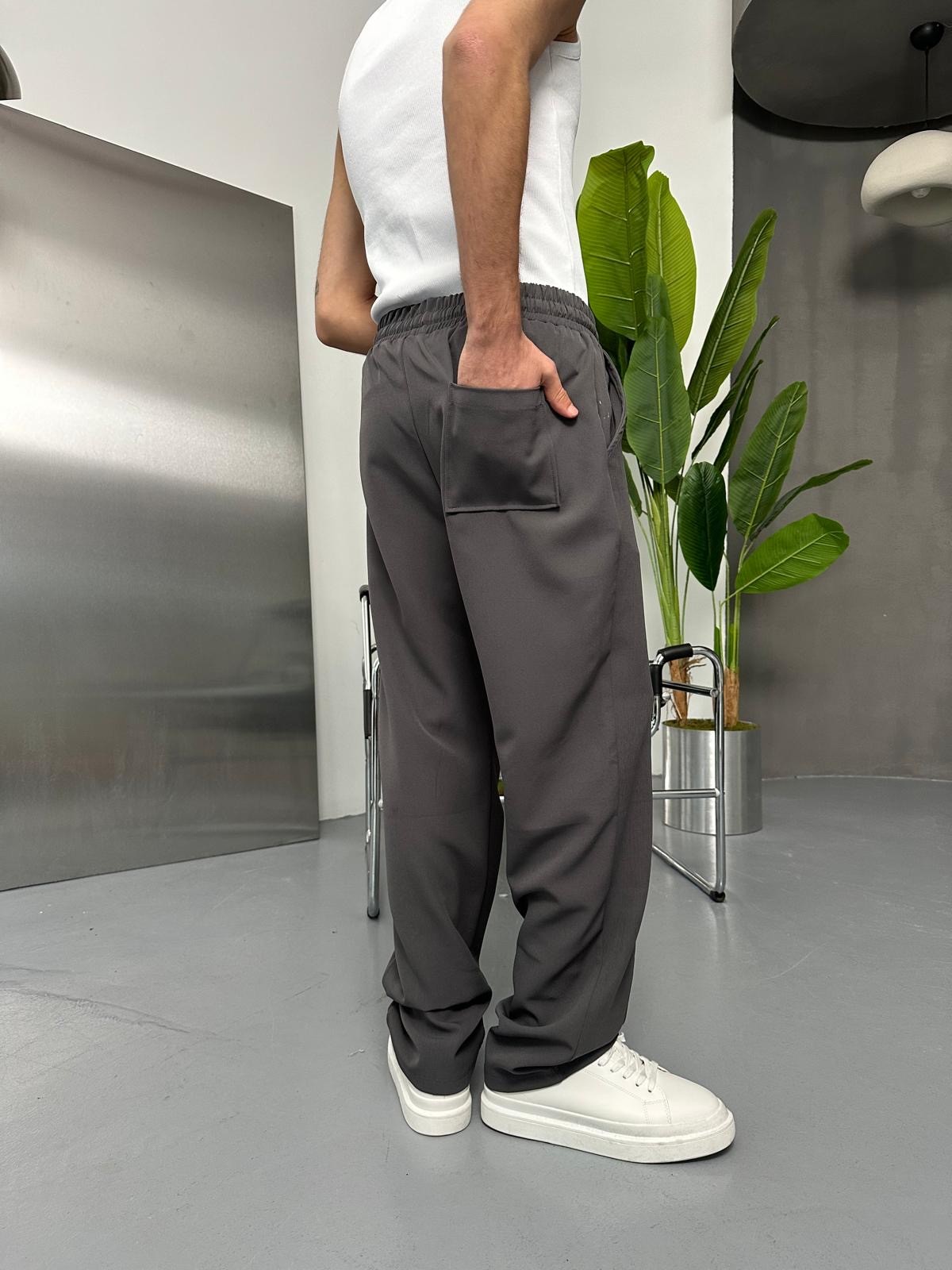 Dokuma Çımalı Fresh Antrasit Baggy Pantolon