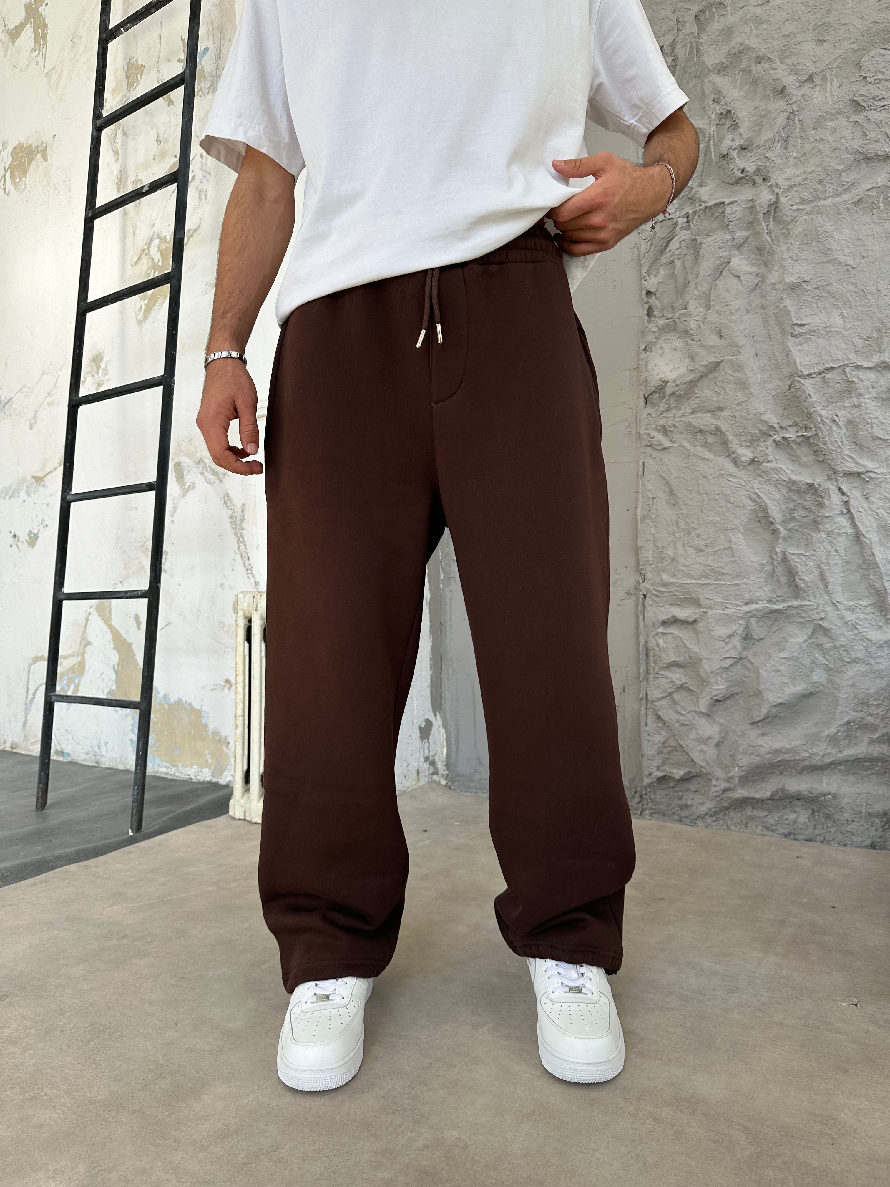 Brown Basic Oversize Eşofman