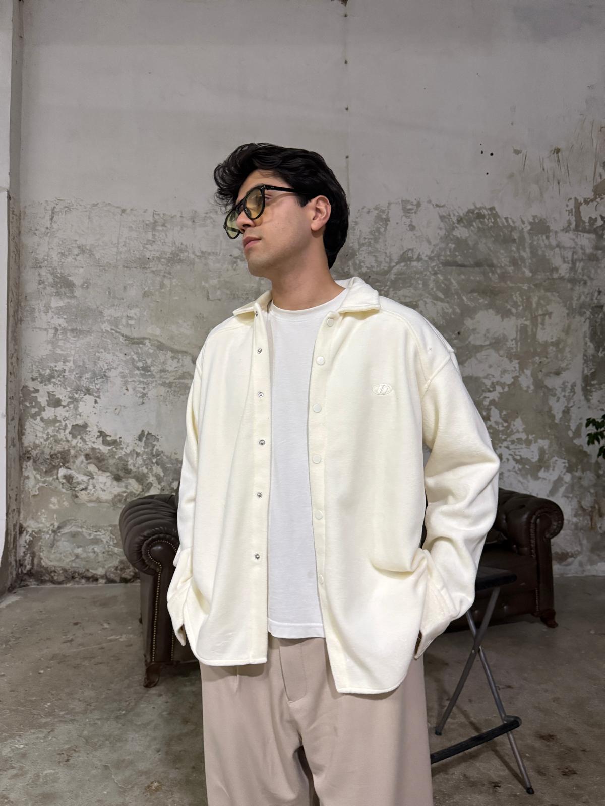 G Logo Polar Beyaz Gömlek