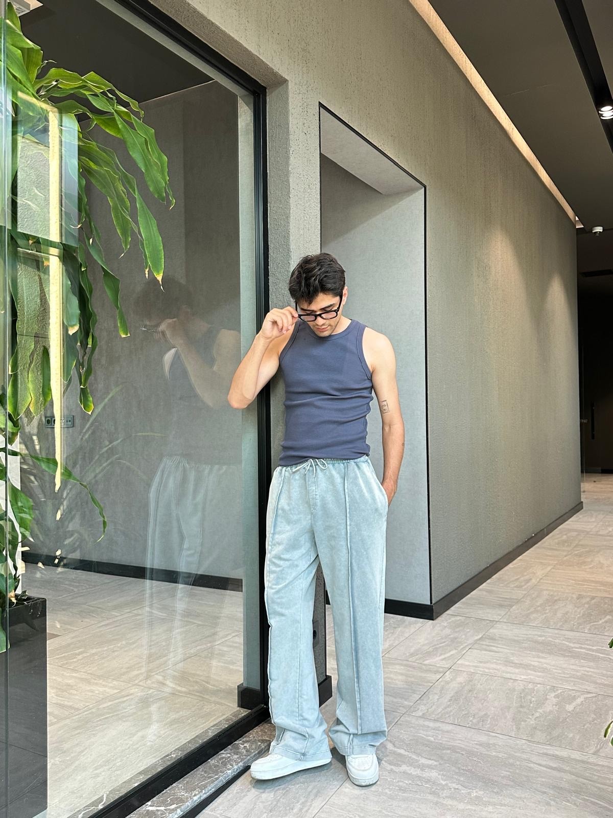Antrasit Tank Top Atlet