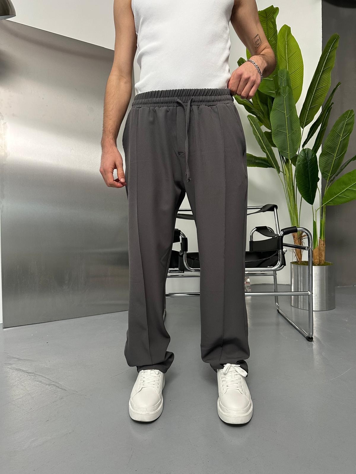 Dokuma Çımalı Fresh Antrasit Baggy Pantolon
