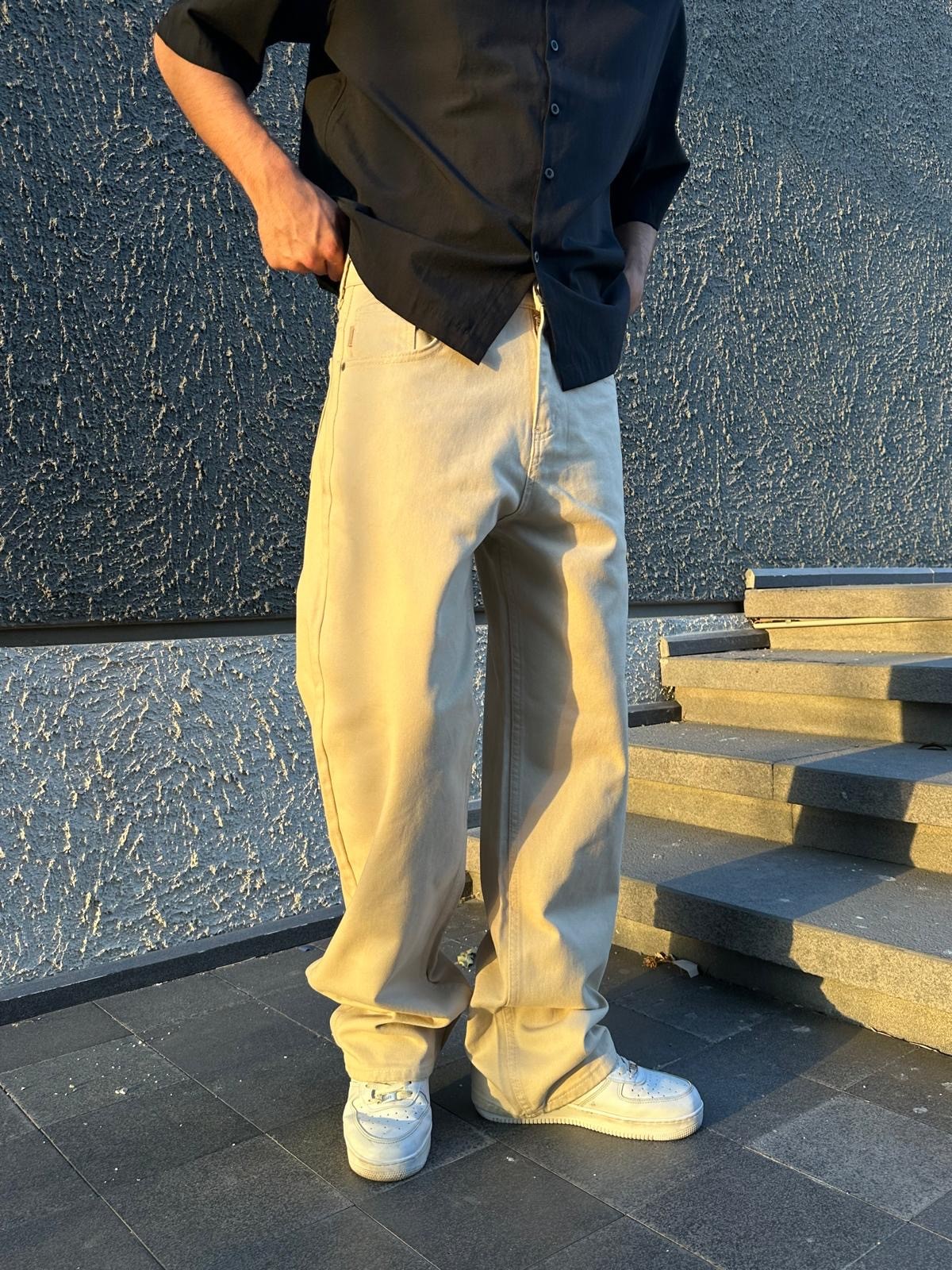 Summer Beige Baggy Pantolon