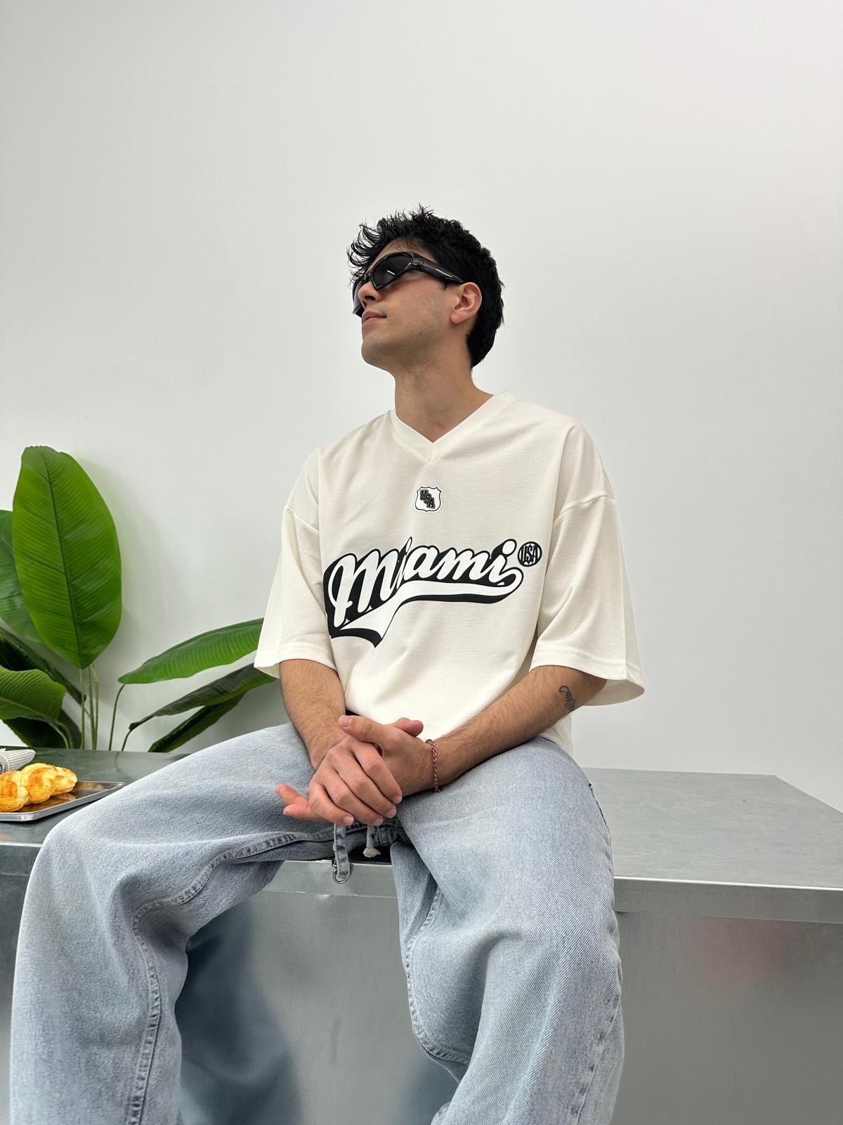 Miami 83 Baskılı Beyaz Forma