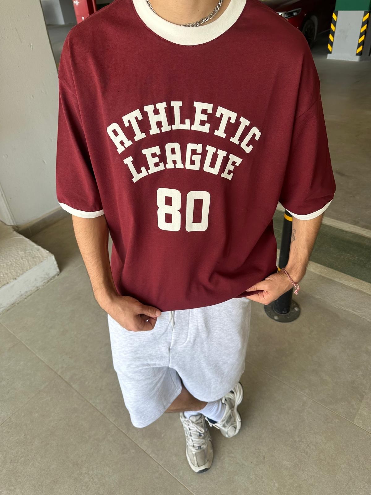 Athletic 80 Bordo Oversize T-Shirt
