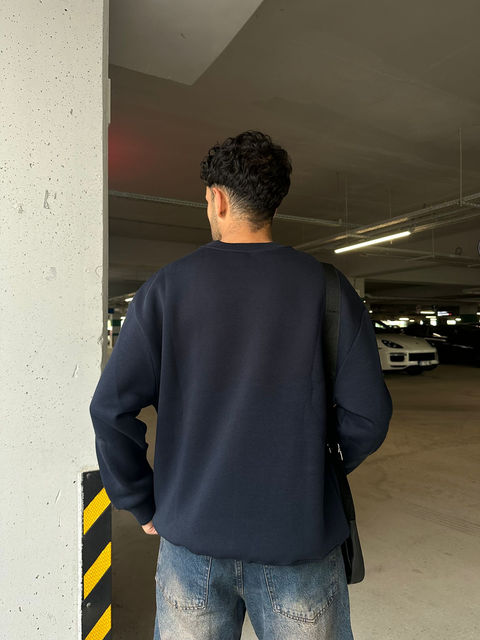 Basıc Oversize Sweatshirt - lacivert
