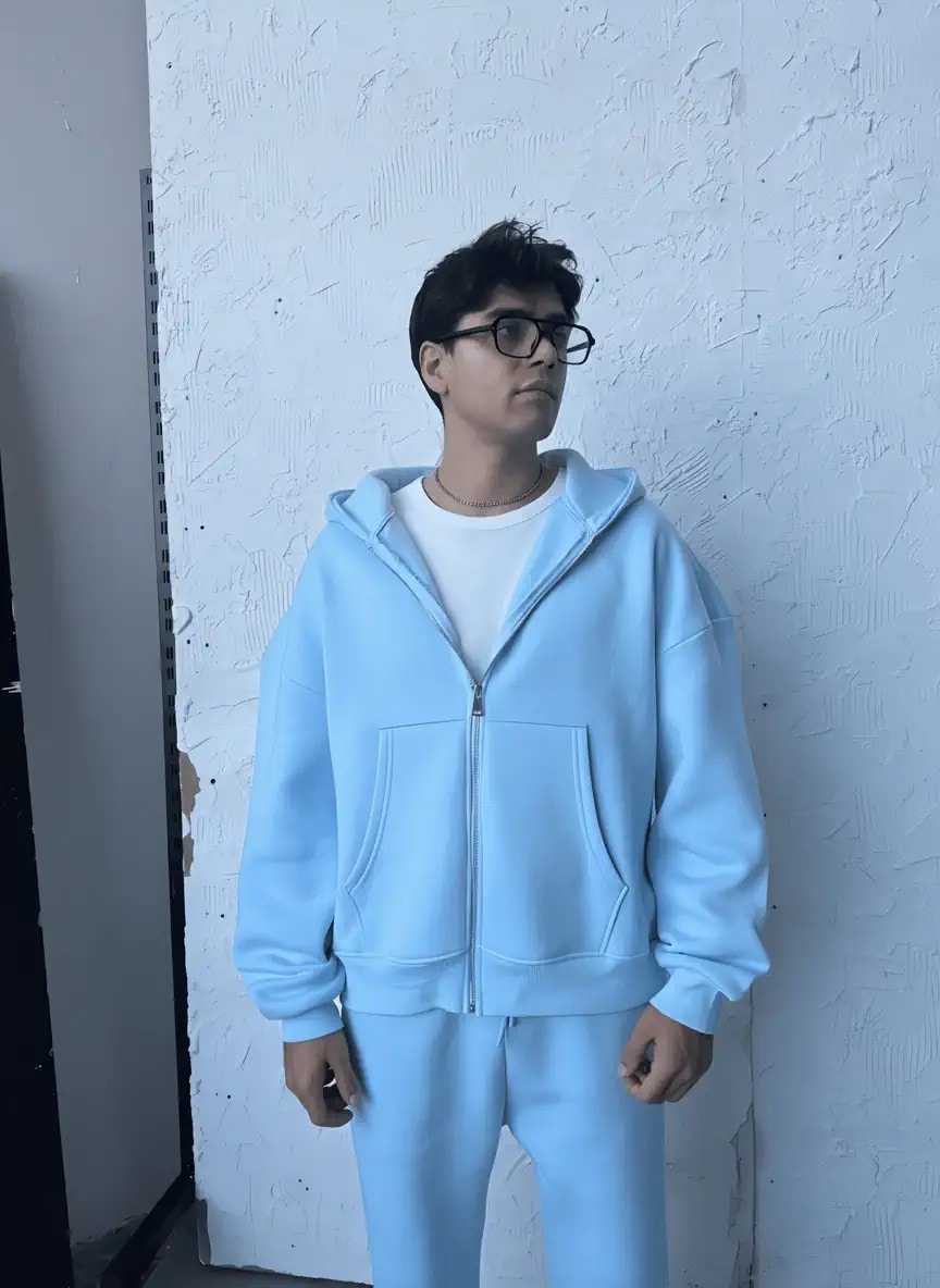 Aura Mavisi Oversize Basic Zip Hoodie