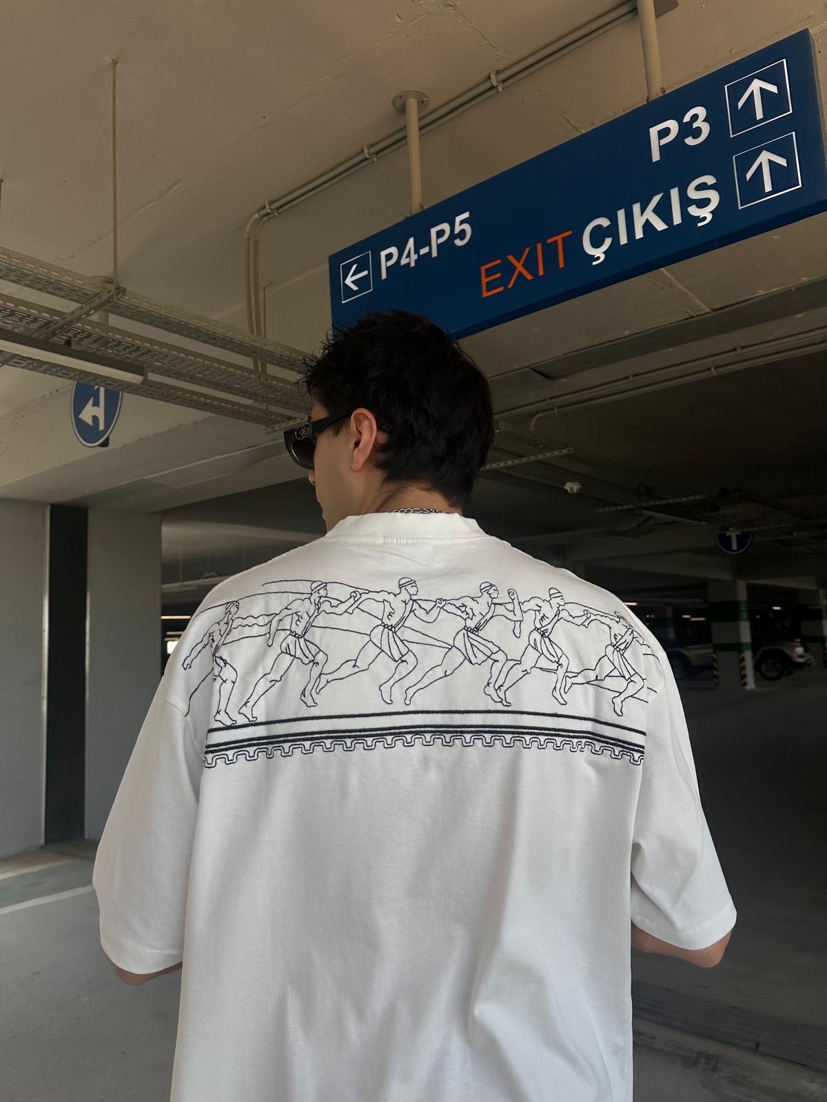 Human Nakışlı Oversize T-Shirt