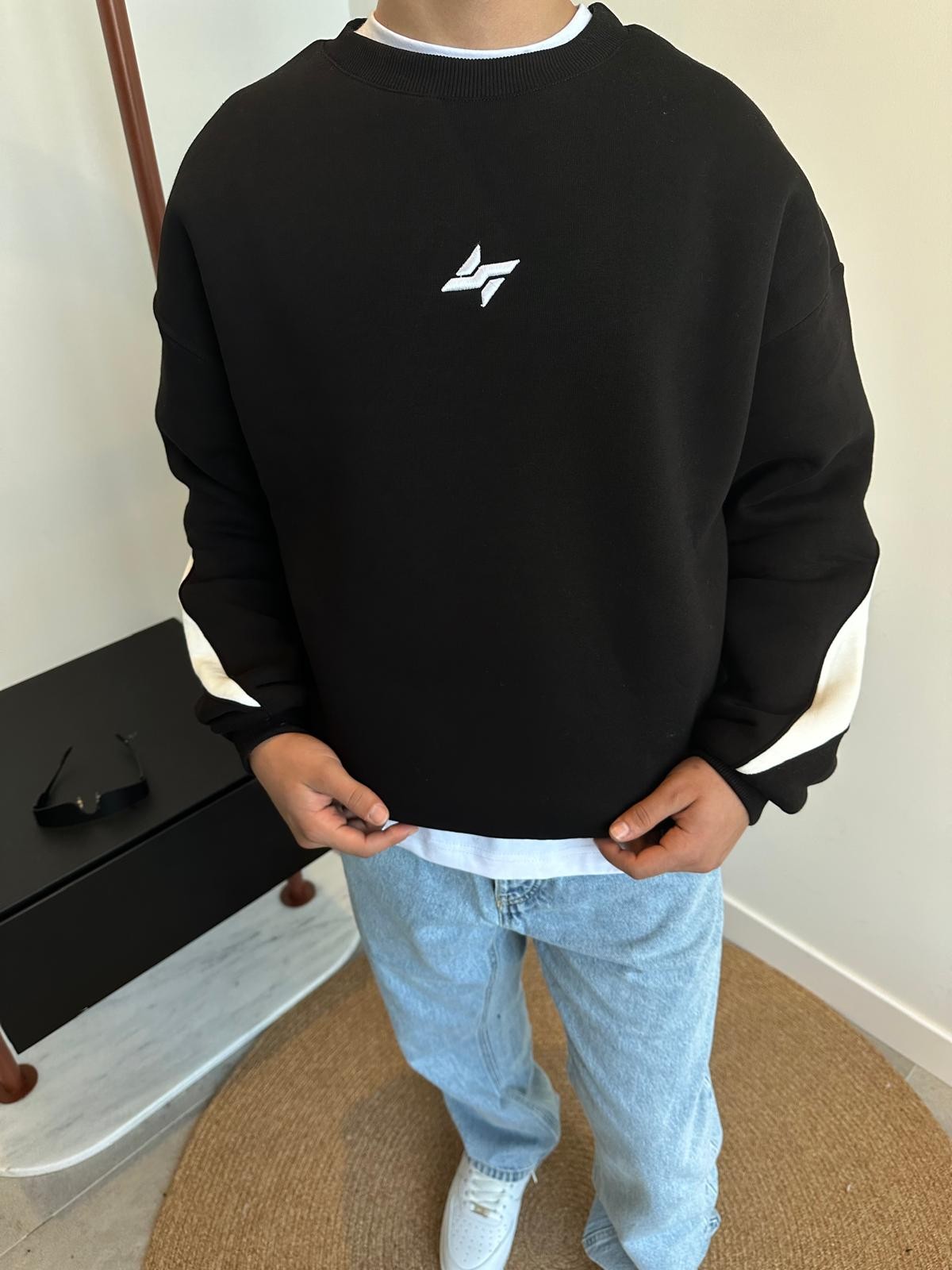 NJ Star Black Oversize Sweatshirt