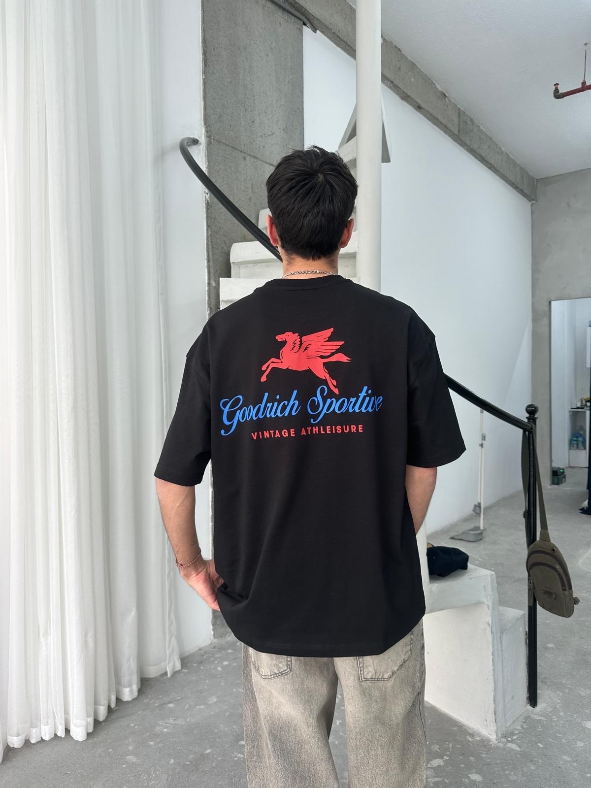 Goodrich Sportive Back Print Siyah T-Shirt