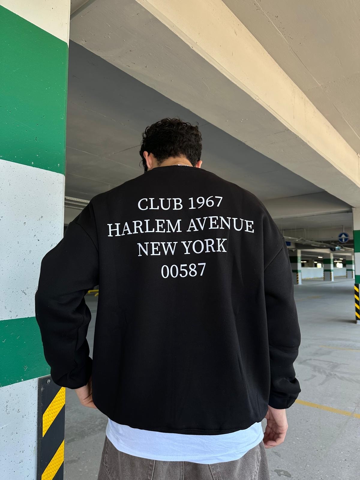 Club 1957 Black Oversize Sweatshirt