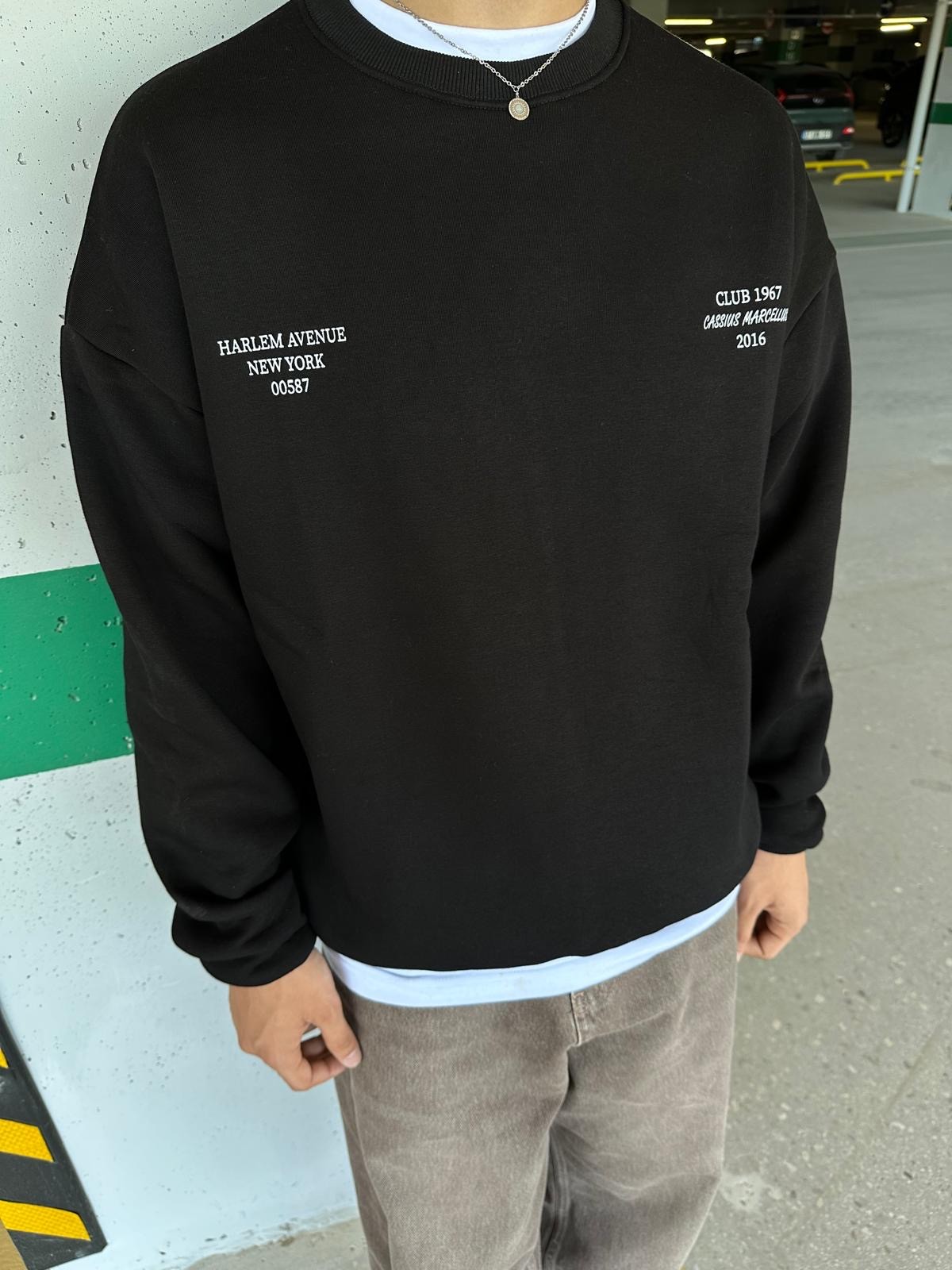 Club 1957 Black Oversize Sweatshirt