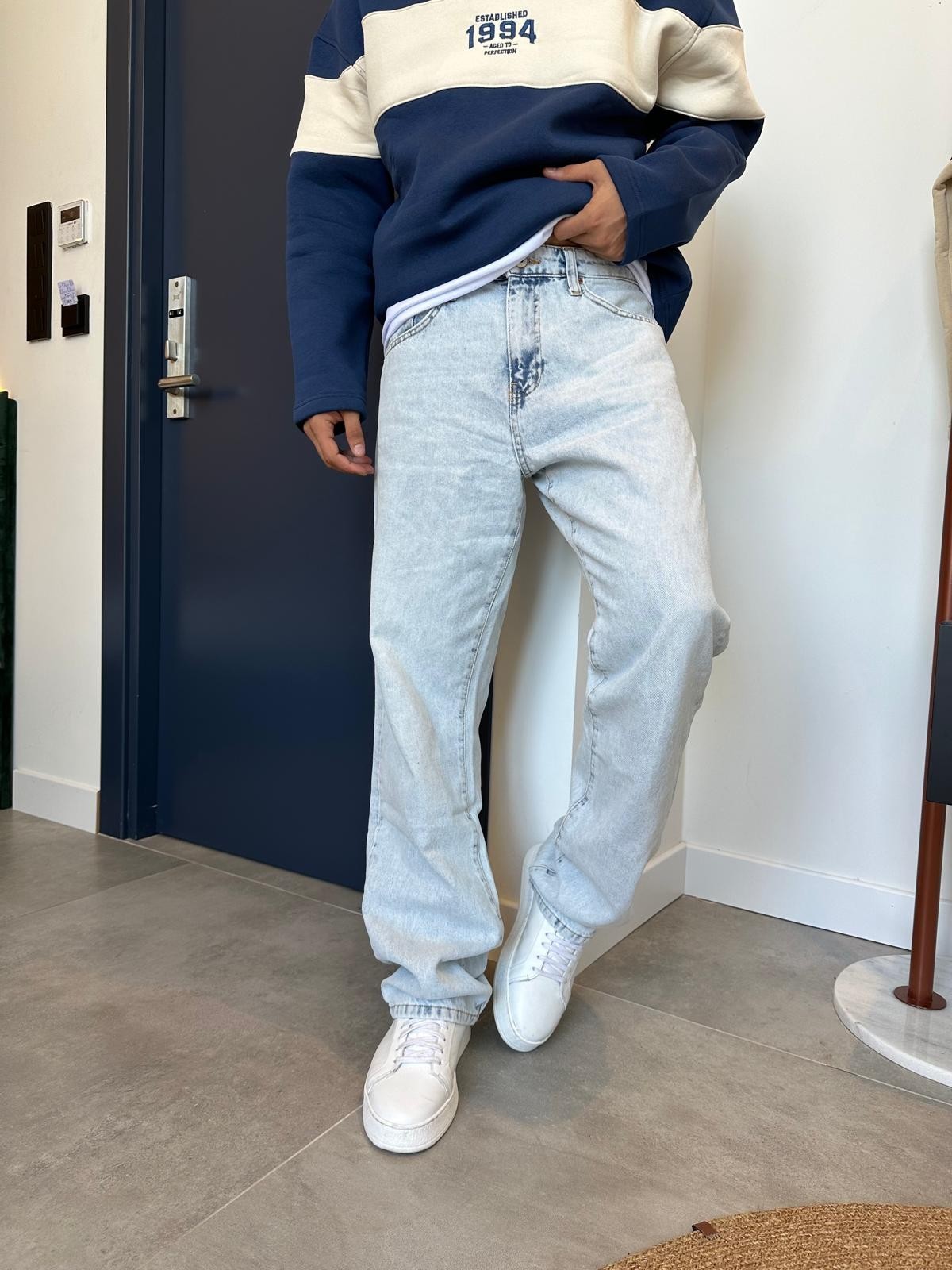 Grj Buz Mavisi Baggy Pantolon