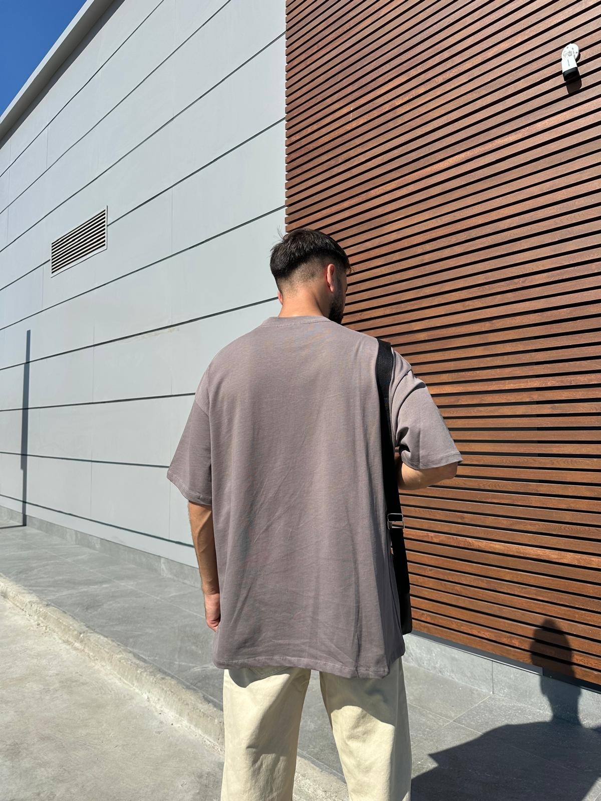 Ctre Baskılı Kahve Oversize T-Shirt