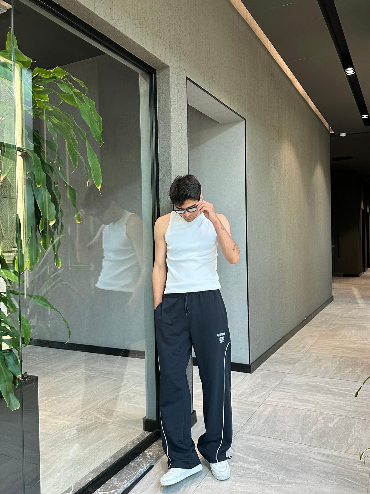 New York Nakışlı Baggy Eşofman Altı