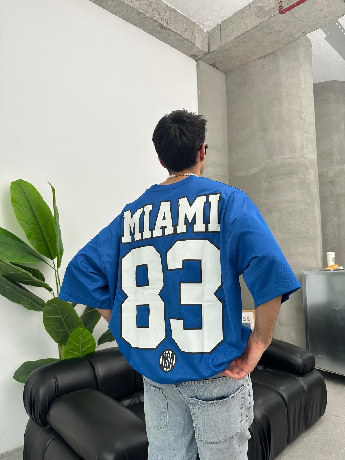 Miami 83 Baskılı Mavi Forma 