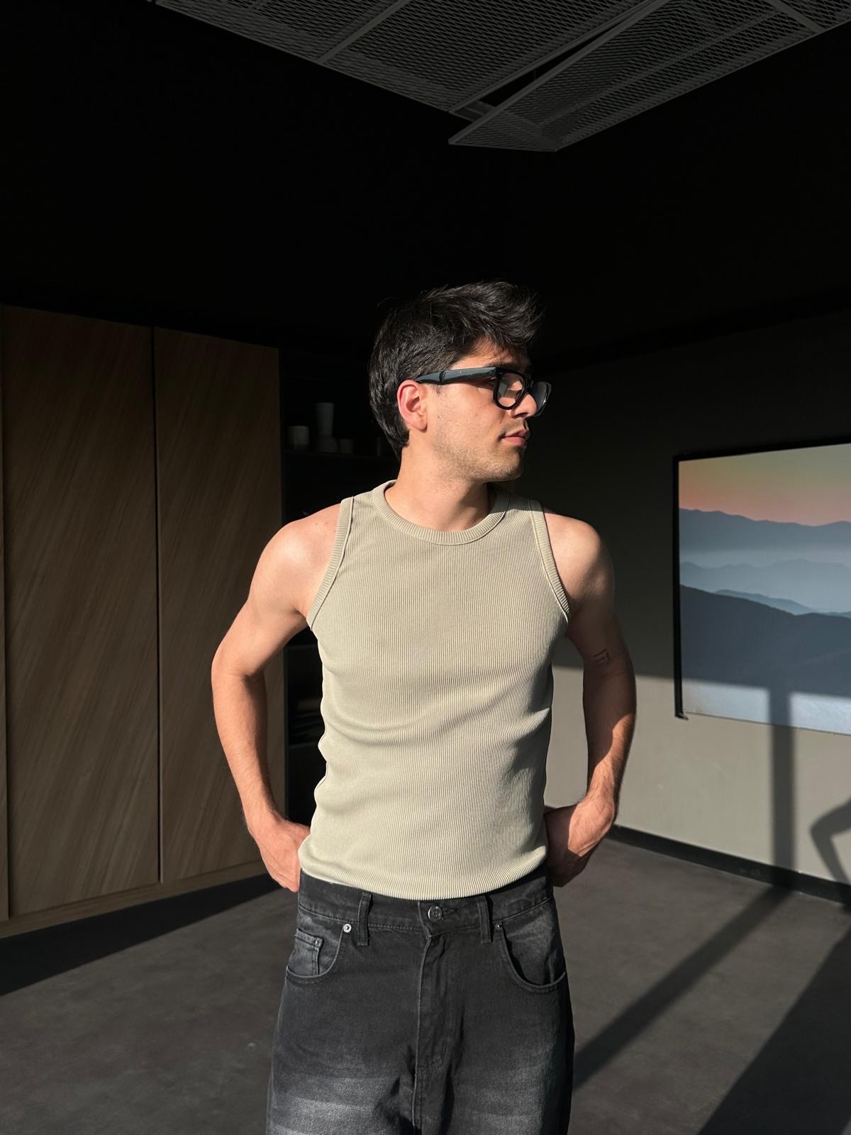 Haki Tank Top Atlet