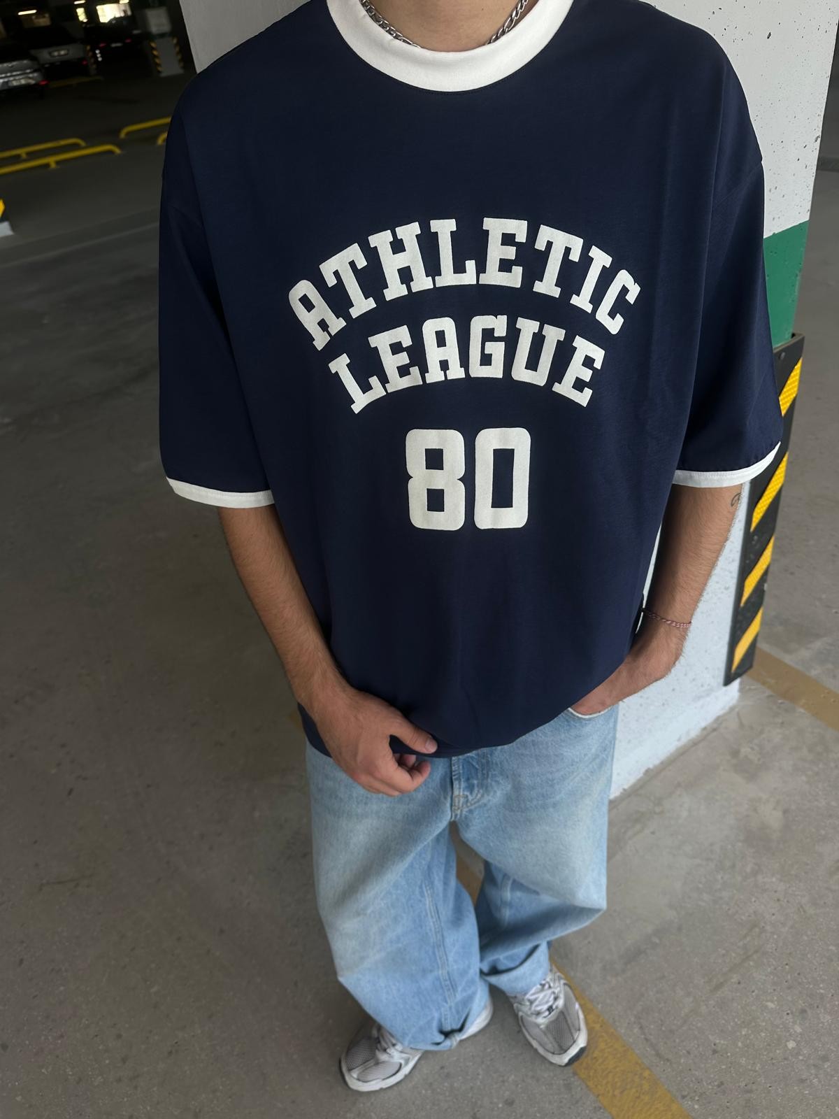 Athletic 80 Lacivert Oversize T-Shirt