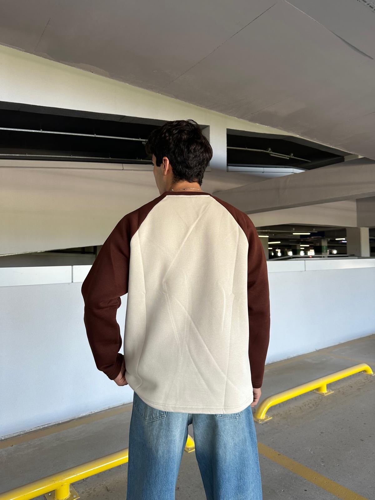 Forget The Future Brown Arm Sweatshirt