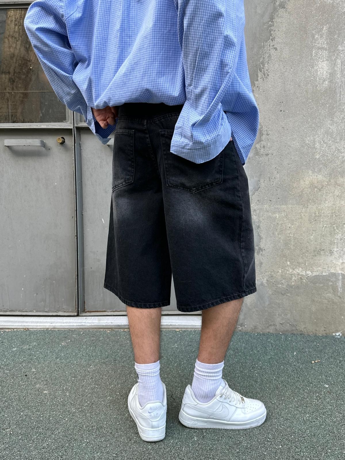 Vintage Washed Tint Kot Şort Alx