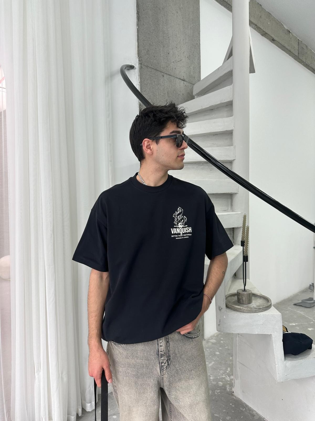 Better Than Yesterday Back Print Black T-Shirt