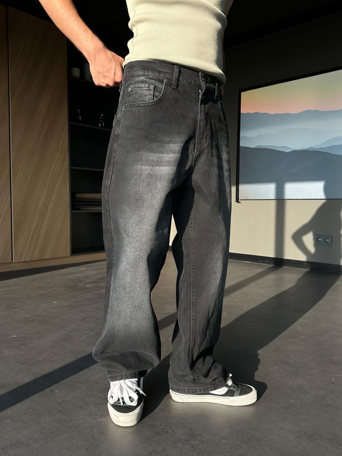 Sand Washed Baggy Pantolon