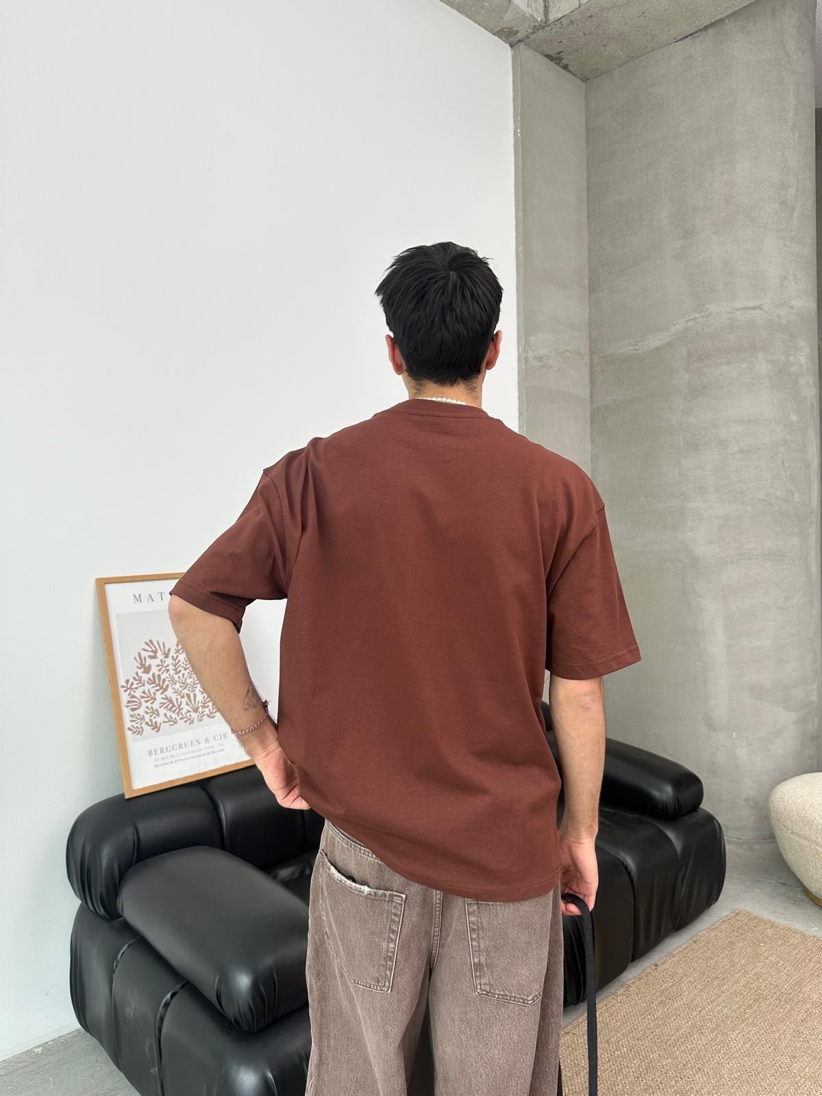 Memphis 1990 Kahve Oversize T-Shirt 