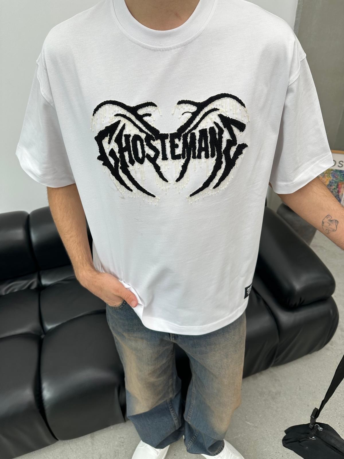 Ghoste Man Dad White T-Shirt