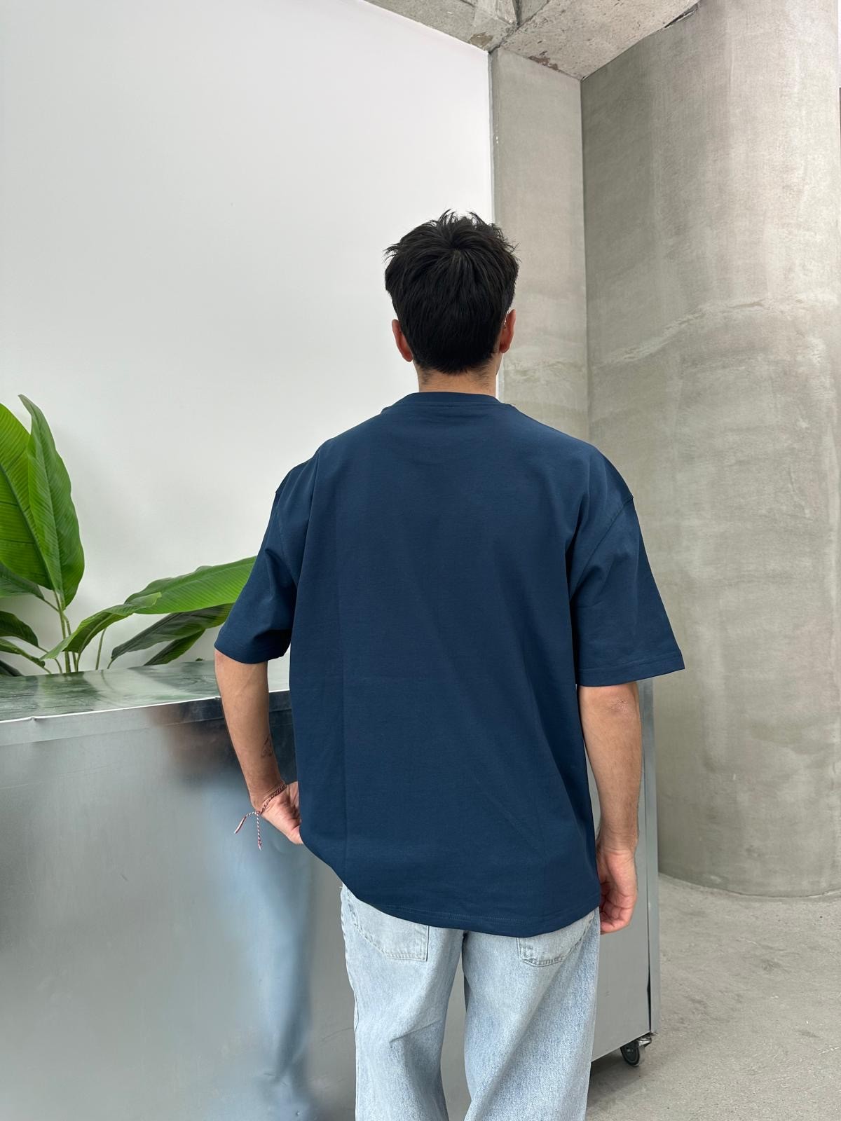 Memphis 1990 Lacivert Oversize T-Shirt