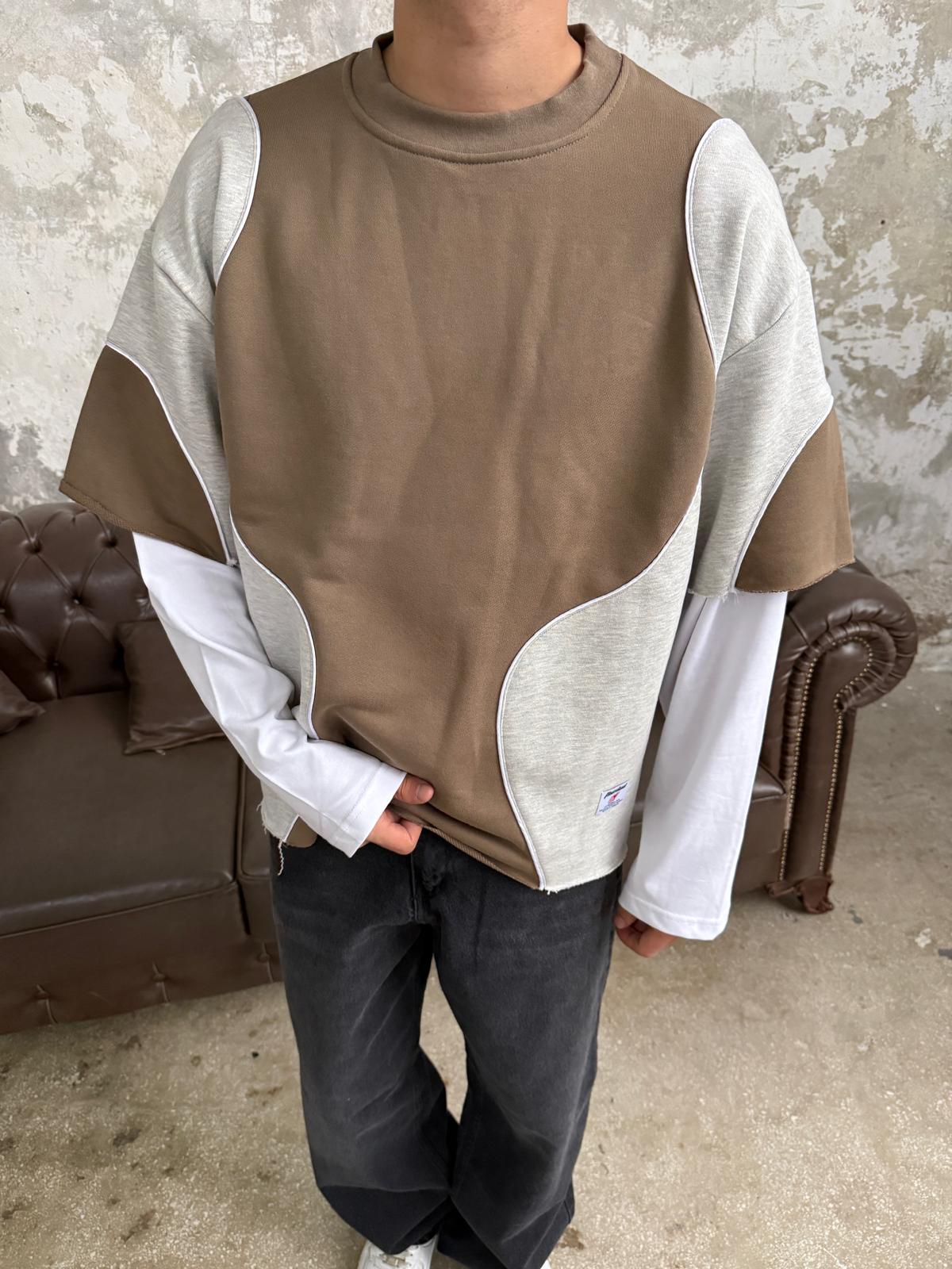 Biye Detay Bej Premium Sweatshirt