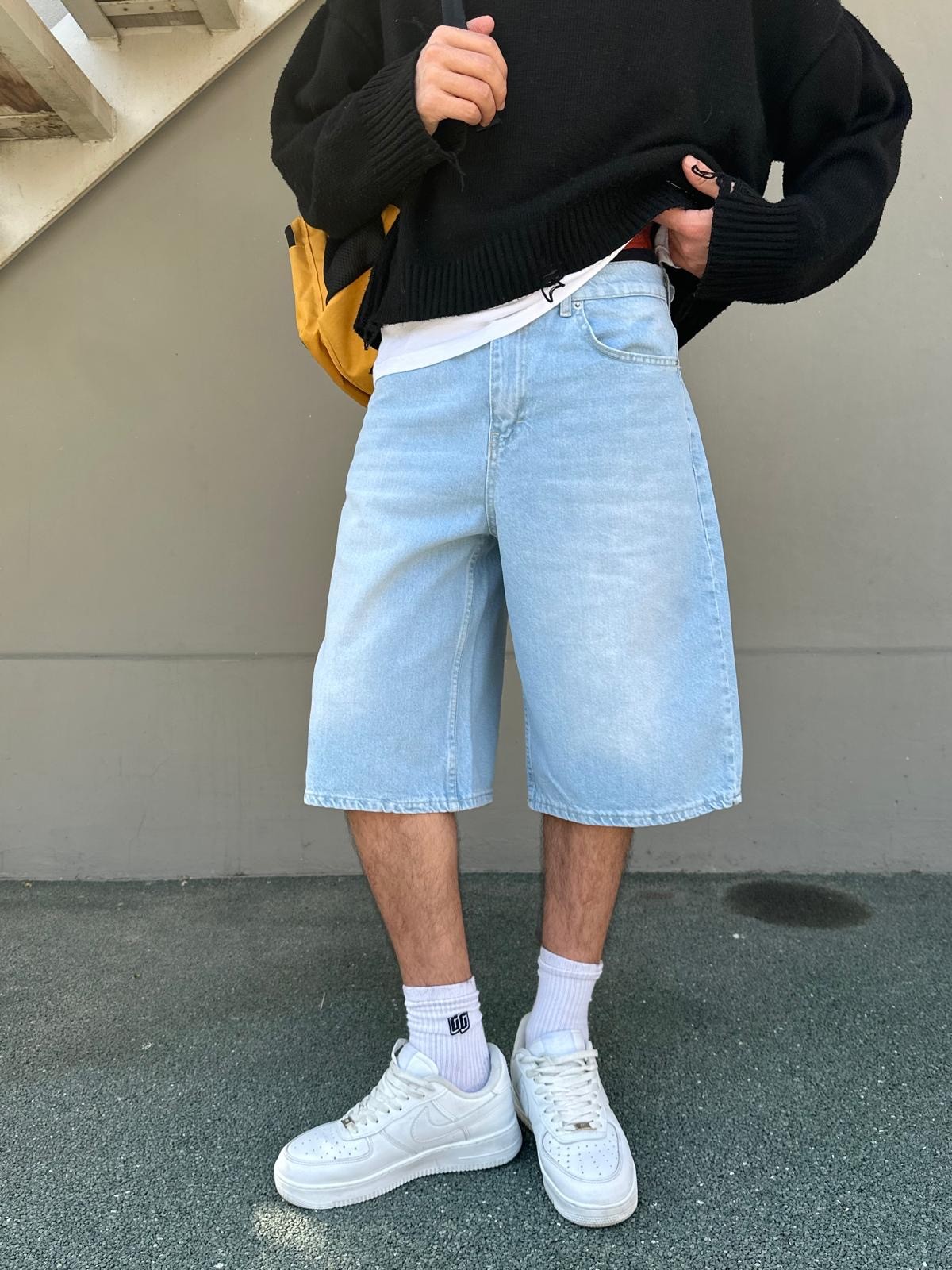 Vintage Ice Blue Kot Şort Alx
