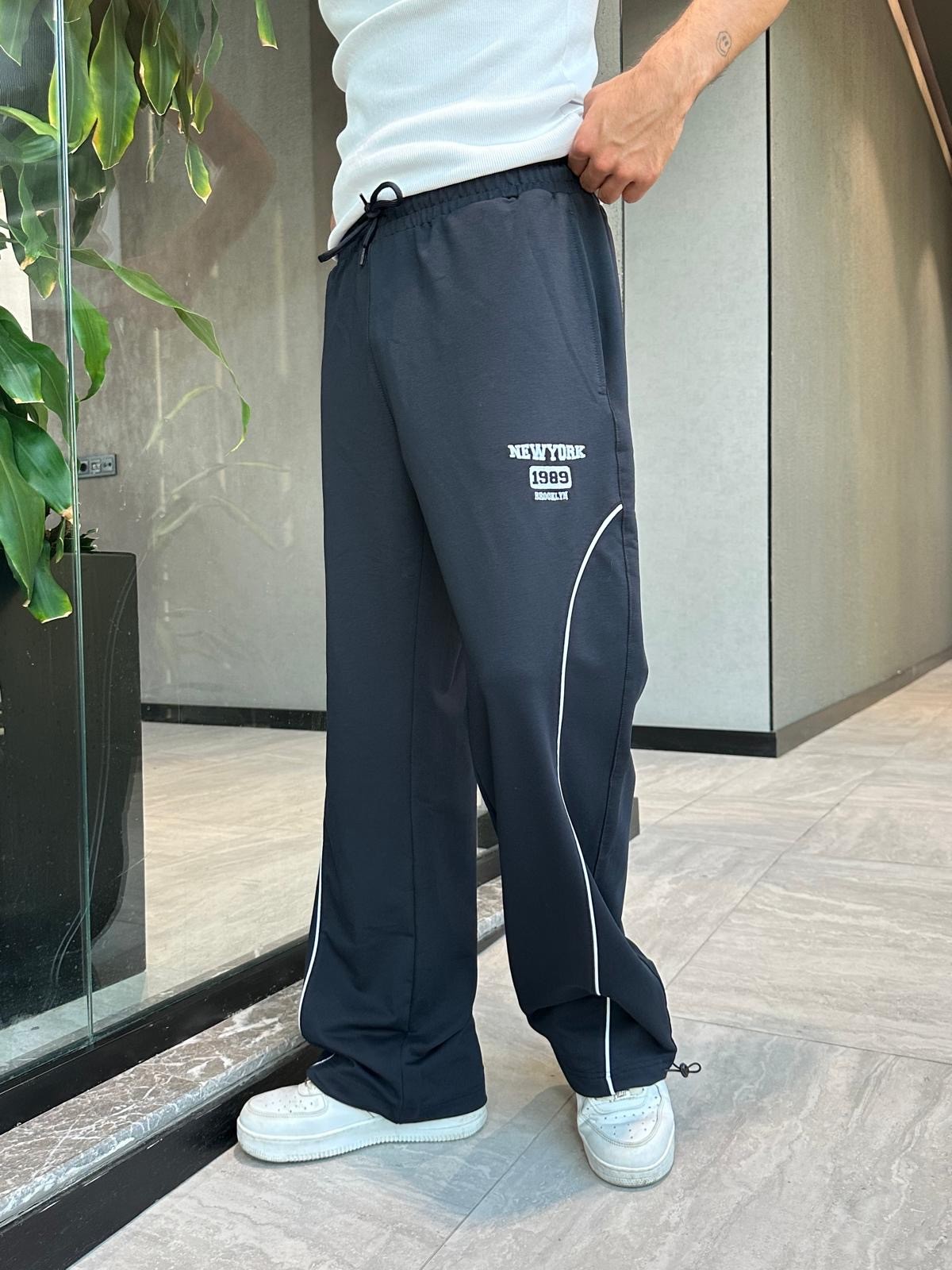New York Nakışlı Baggy Eşofman Altı