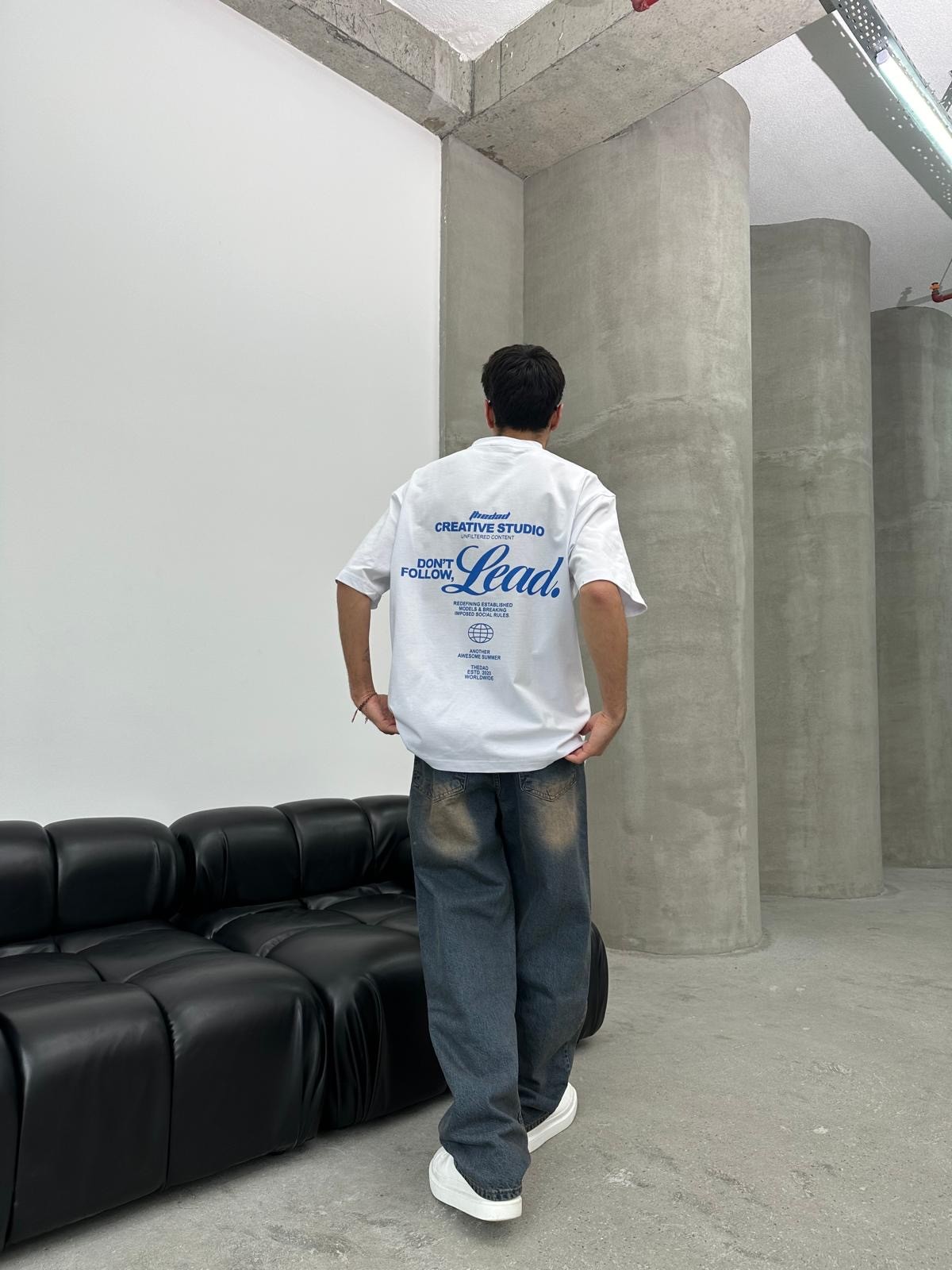 Creative Studio Back Print White T-Shirt 
