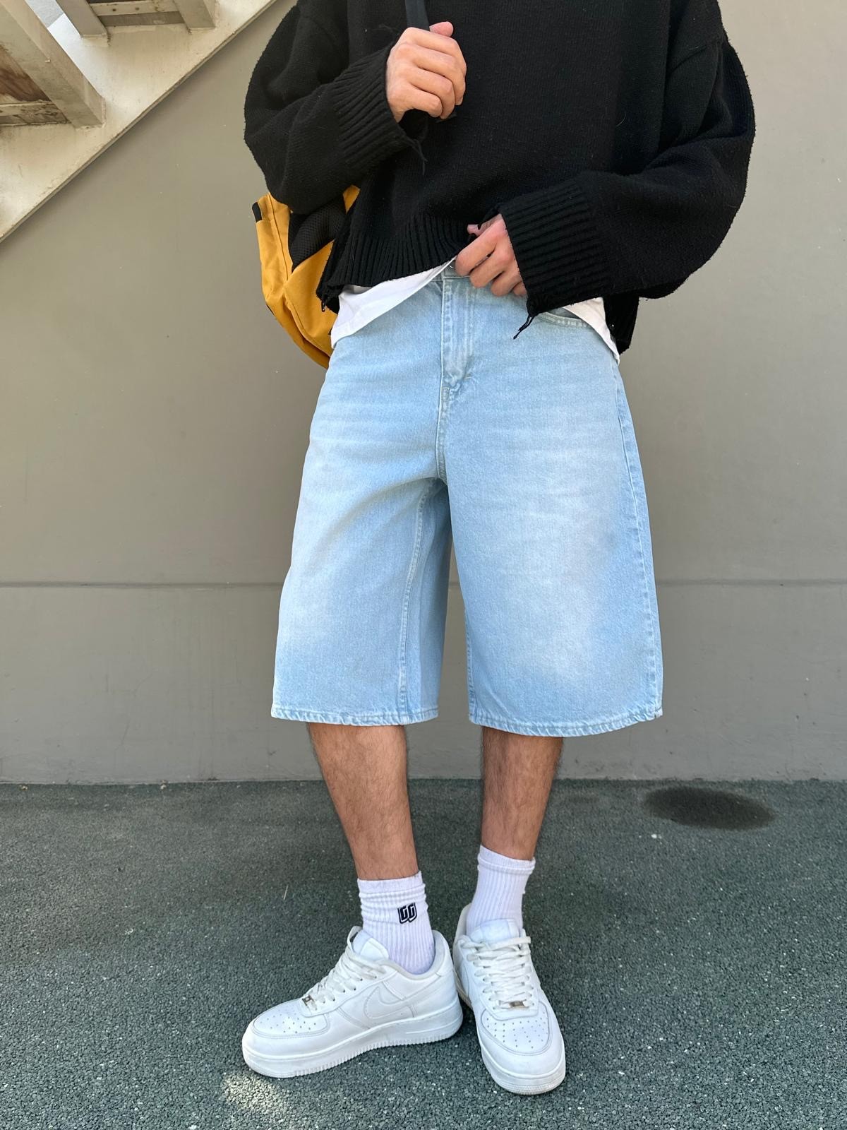 Vintage Ice Blue Kot Şort Alx