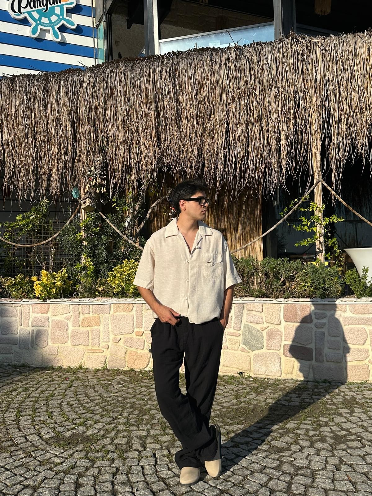 Summer Vibe Siyah Dökümlü Fresh Pantolon
