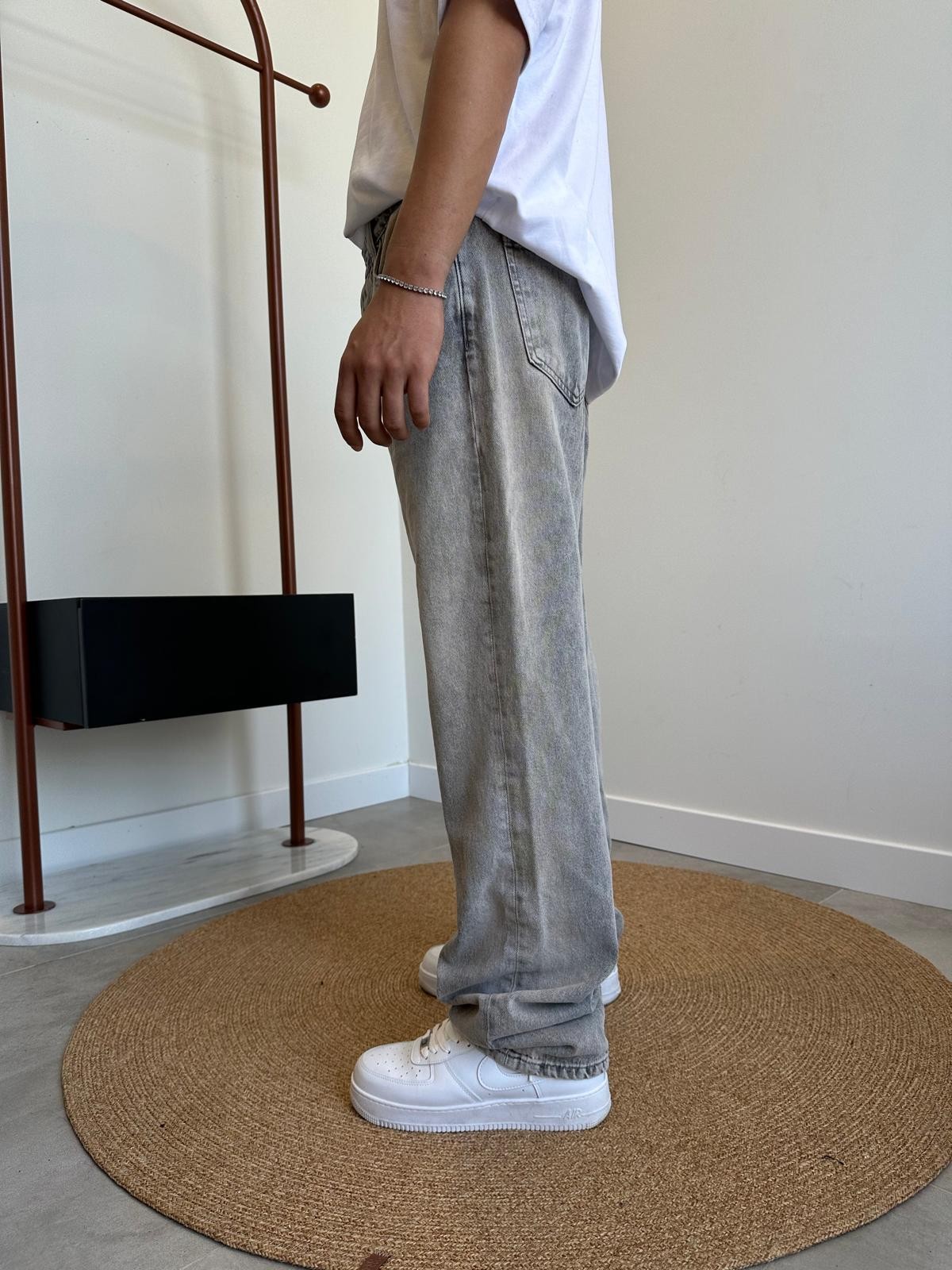 Grj Style Washed Grey Baggy Jean