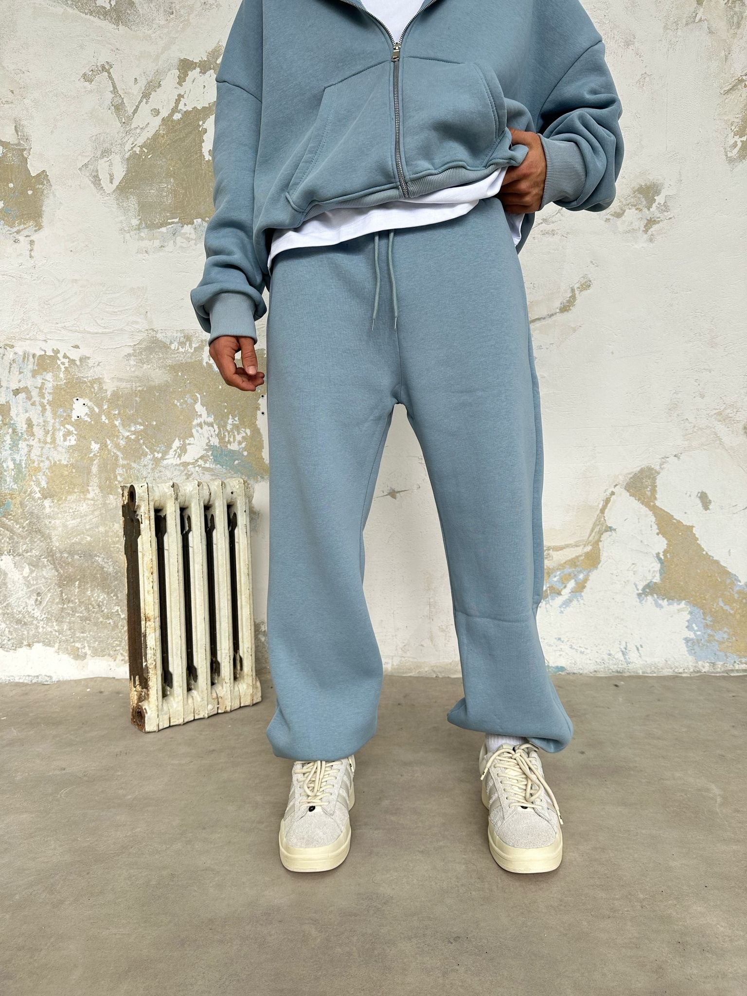 Prada Mavisi Basic Eşofman Takımı (Eşofman+Sweatshirt)