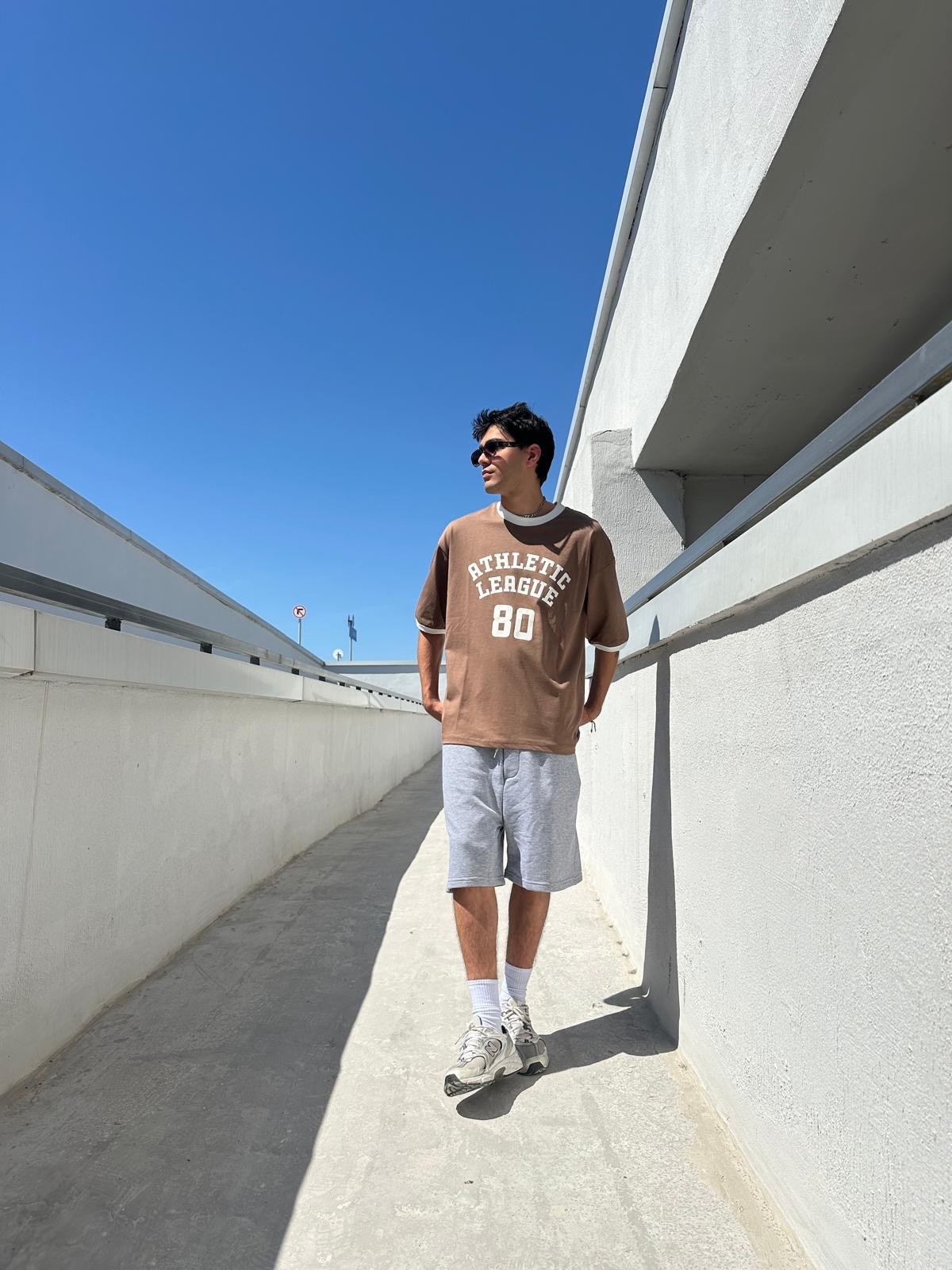 Athletic 80 Kahve Oversize T-Shirt