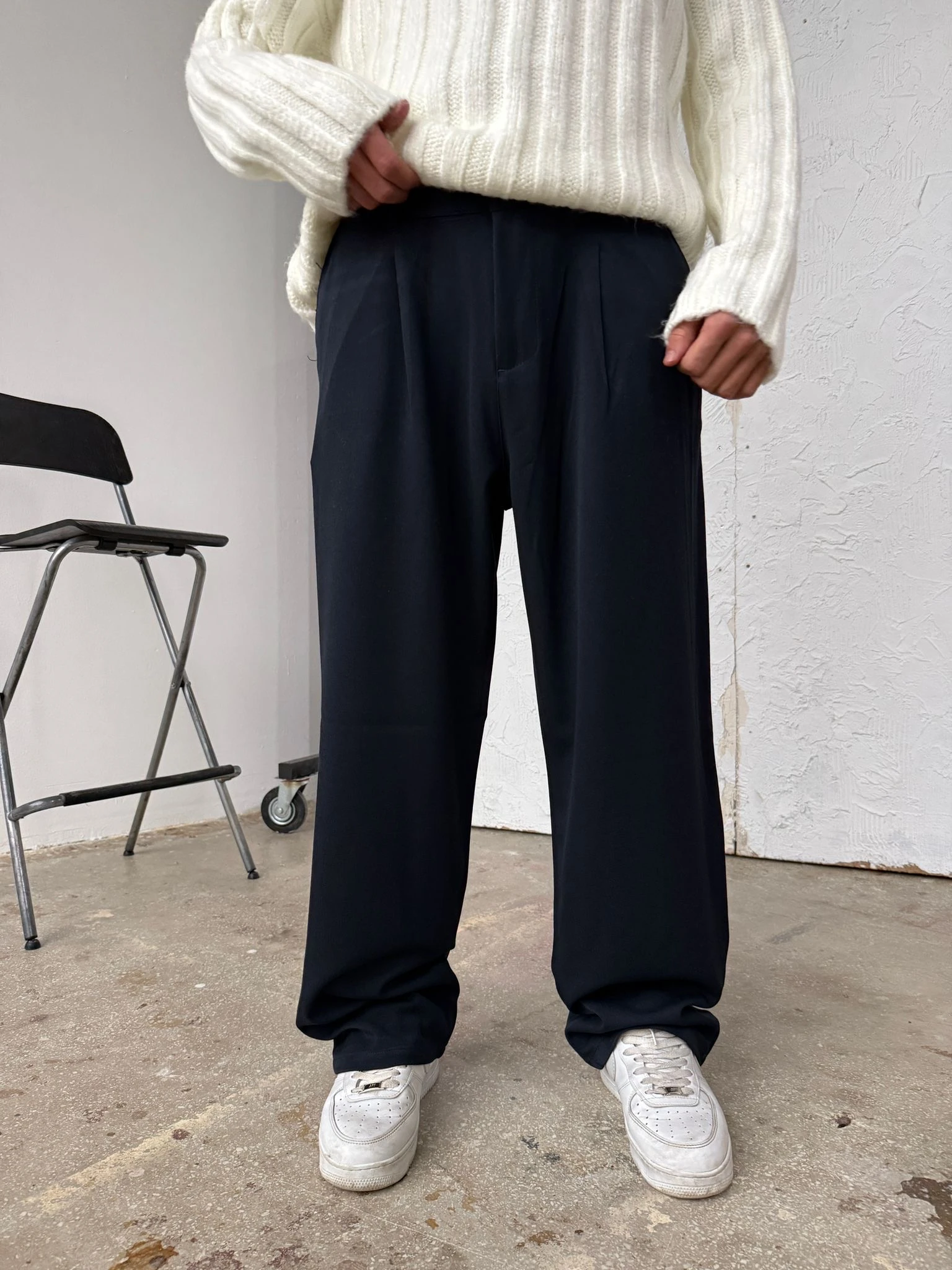 Rans Lacivert Baggy Kumaş Pantolon