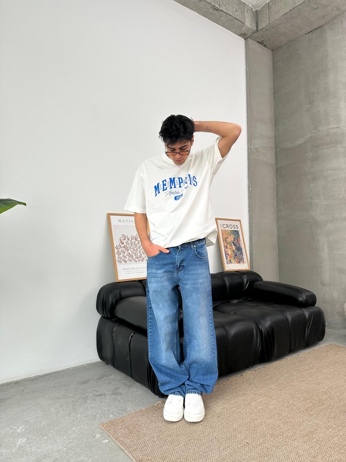 Memphis 1990 Beyaz Oversize T-Shirt 