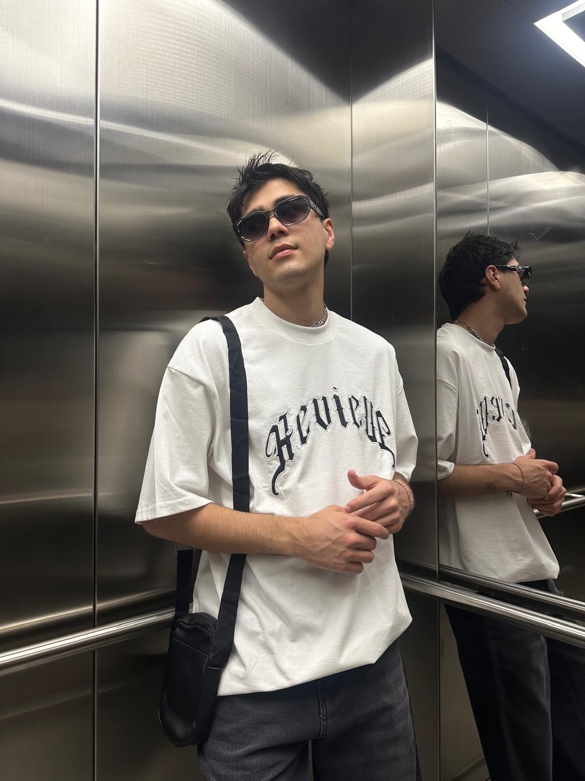 Arabic Font White Oversize T-Shirt