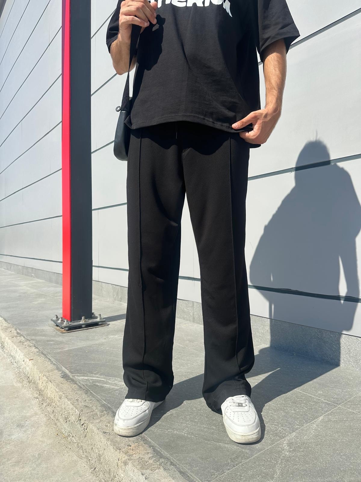 Çımalı Siyah Baggy Eşofman