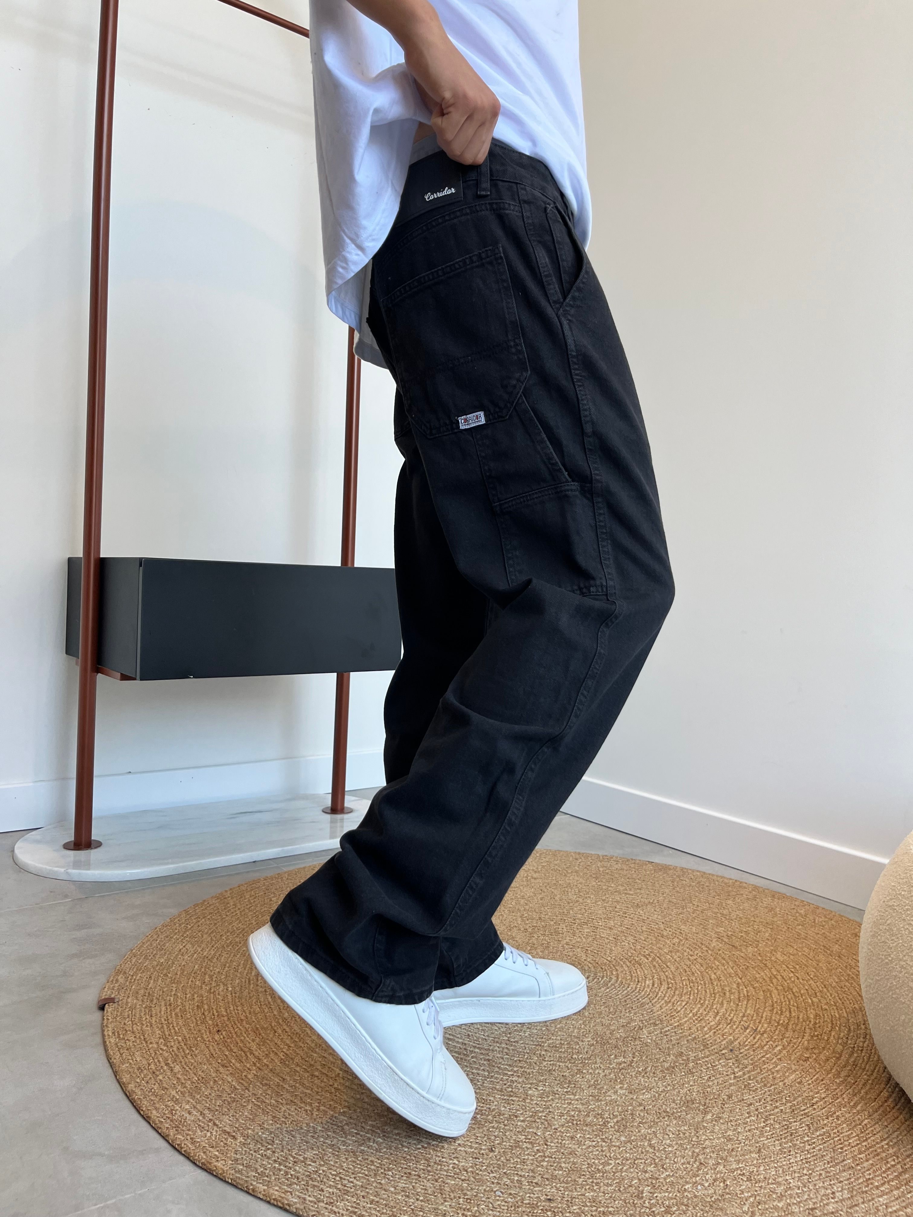 Crdr Style Black Detail Baggy Jean