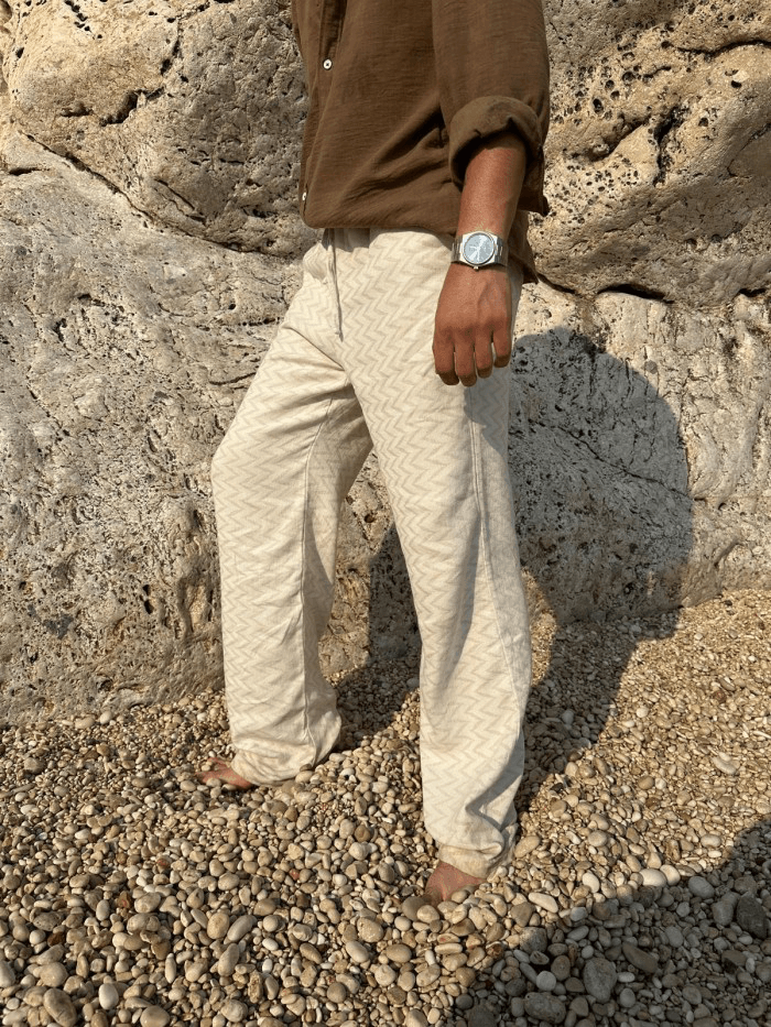 Summer Vibe Bej Pantolon
