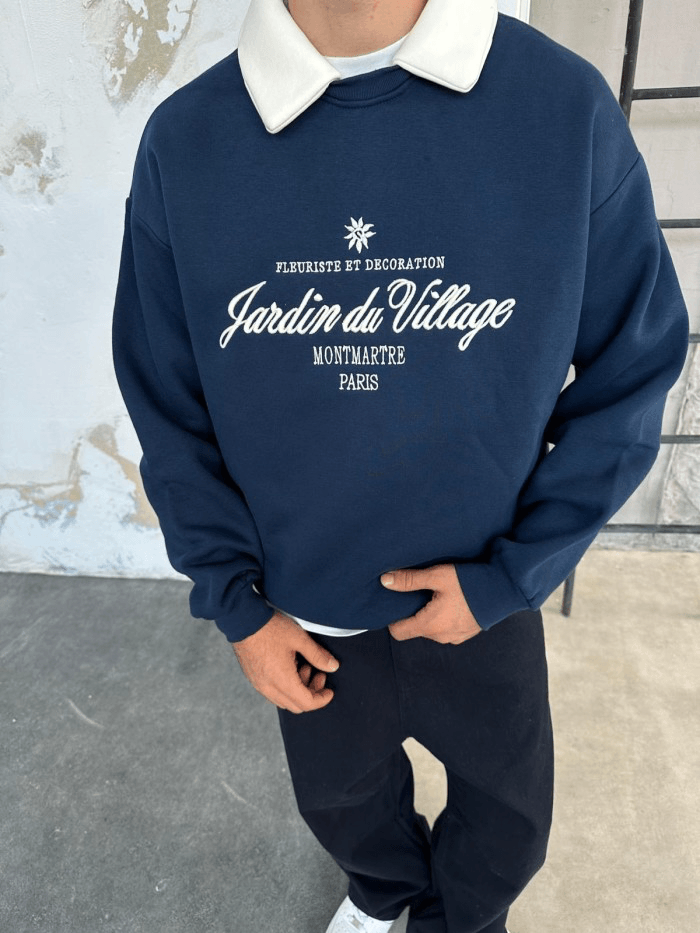 Montmare Lacivert Oversize Sweatshirt