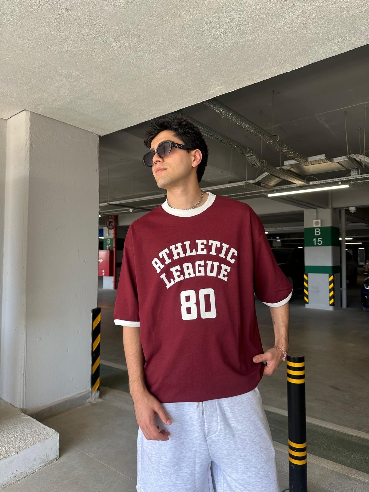 Athletic 80 Bordo Oversize T-Shirt