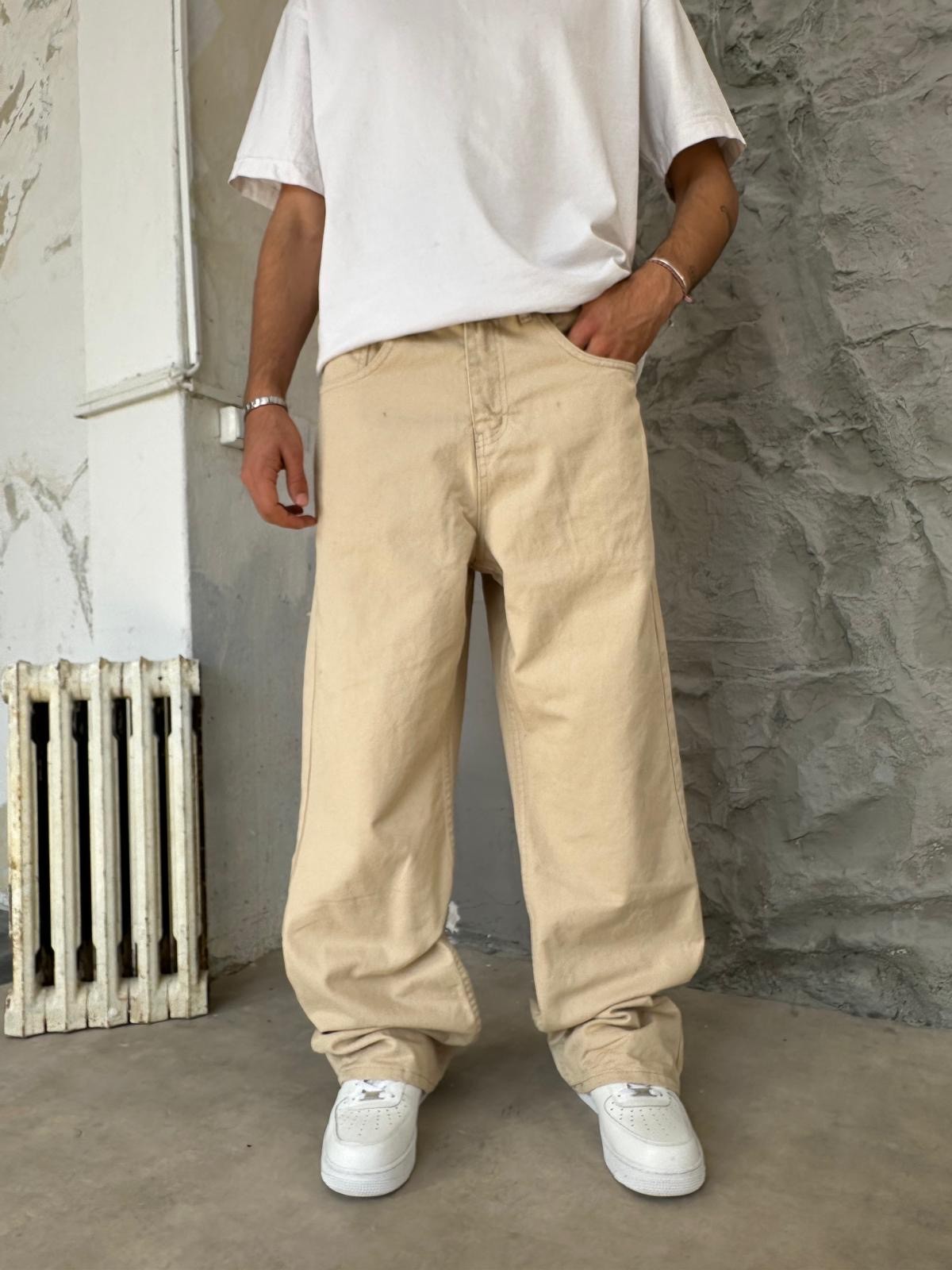 Old Money Gabardin Bej Kumaş Pantalon