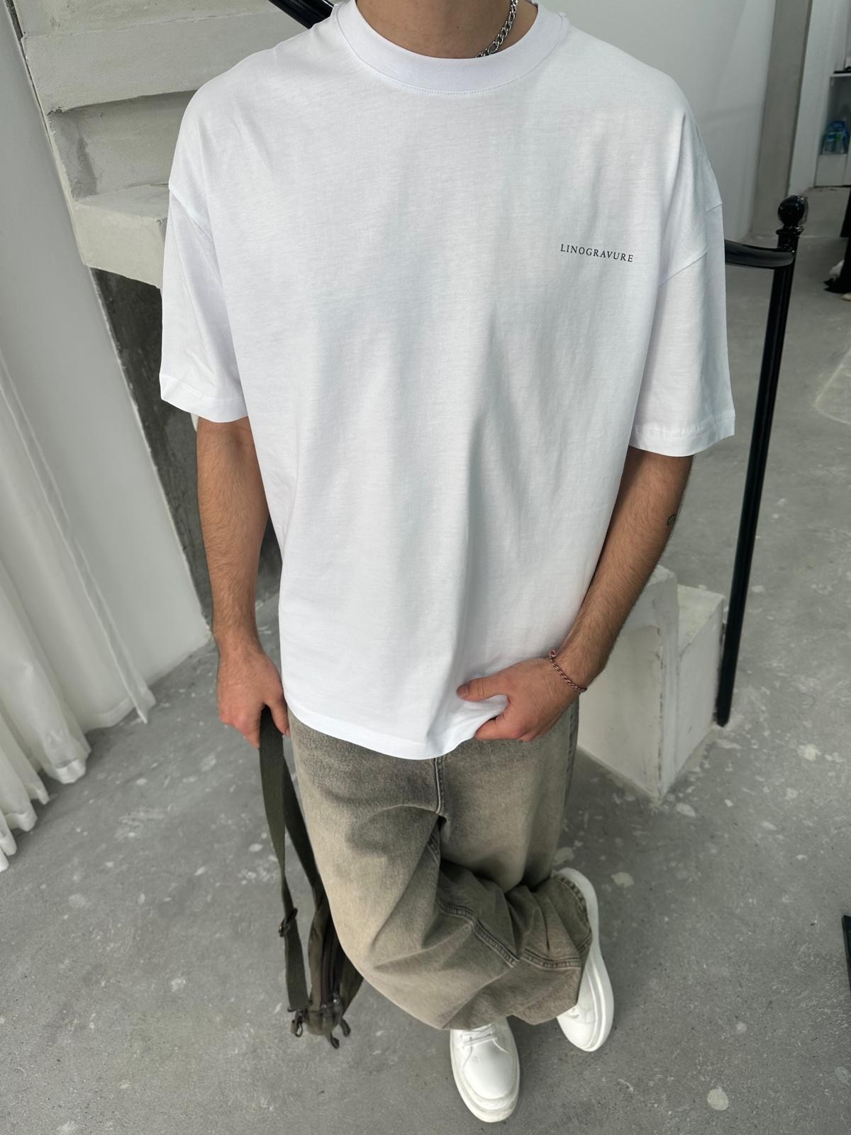 Lino Summer Vibe Chill Beyaz T-Shirt